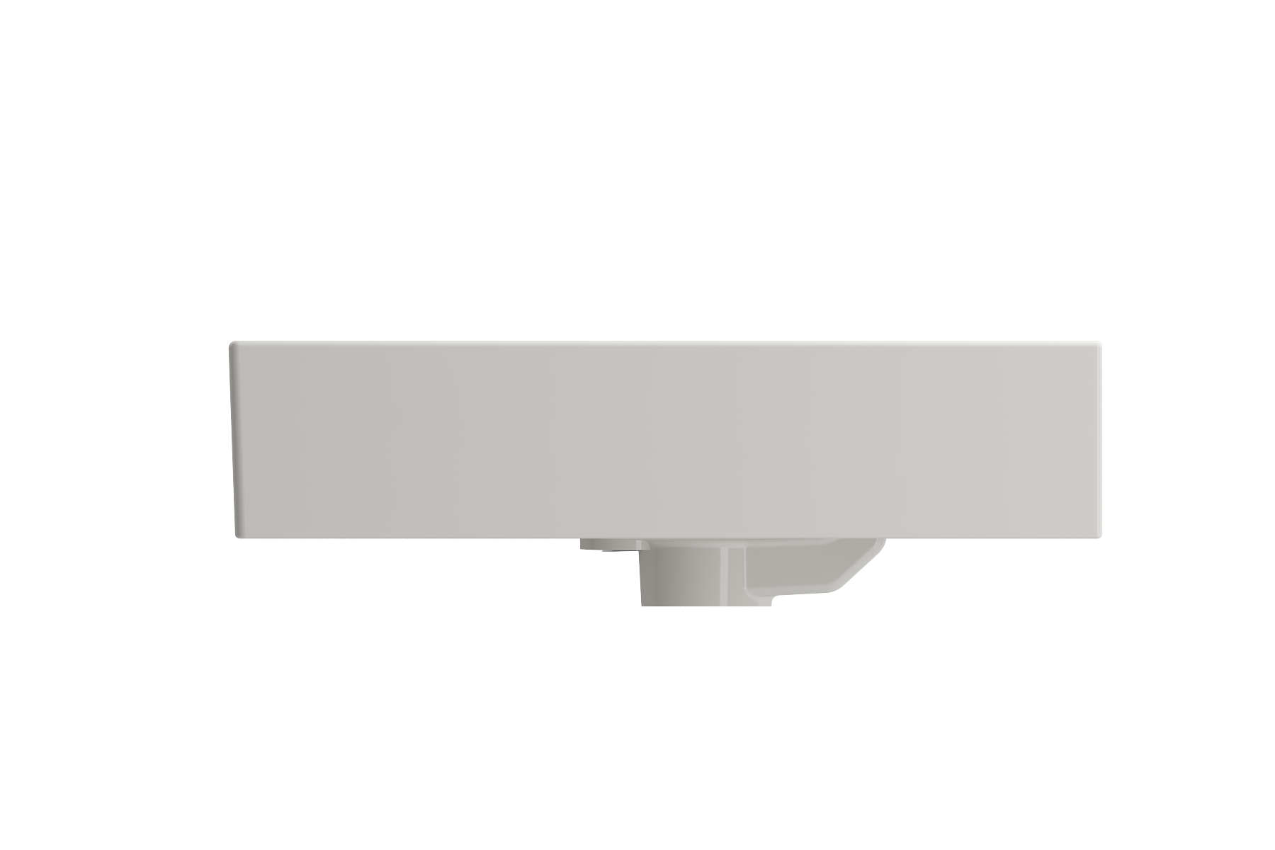 Alternate Image for BOCCHI Milano 24" Rectangle Wallmount Fireclay Bathroom Sink, Biscuit, Single Faucet Hole, 1376-014-0126