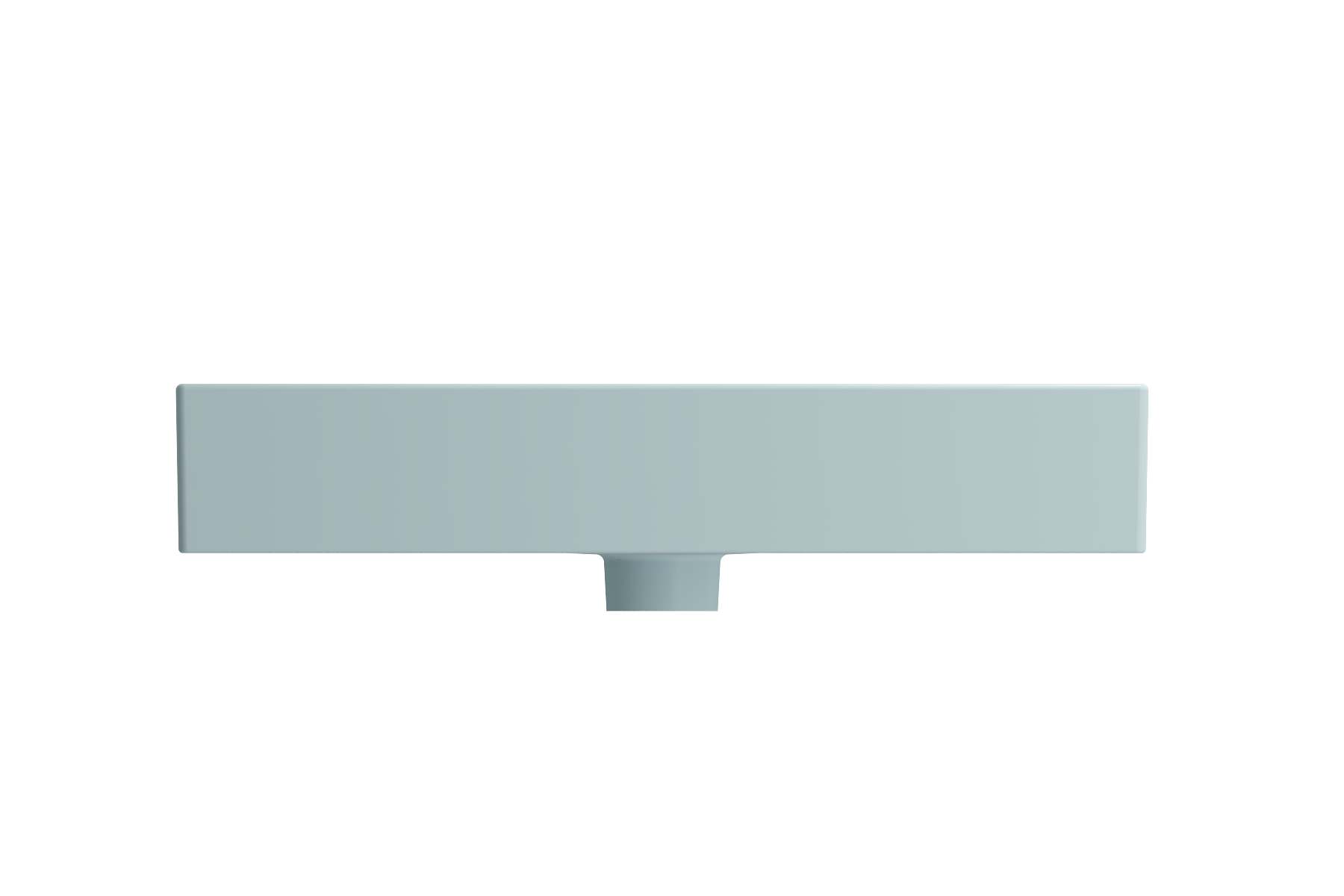Alternate Image for BOCCHI Milano 24" Rectangle Wallmount Fireclay Bathroom Sink, Matte Ice Blue, Single Faucet Hole, 1376-029-0126