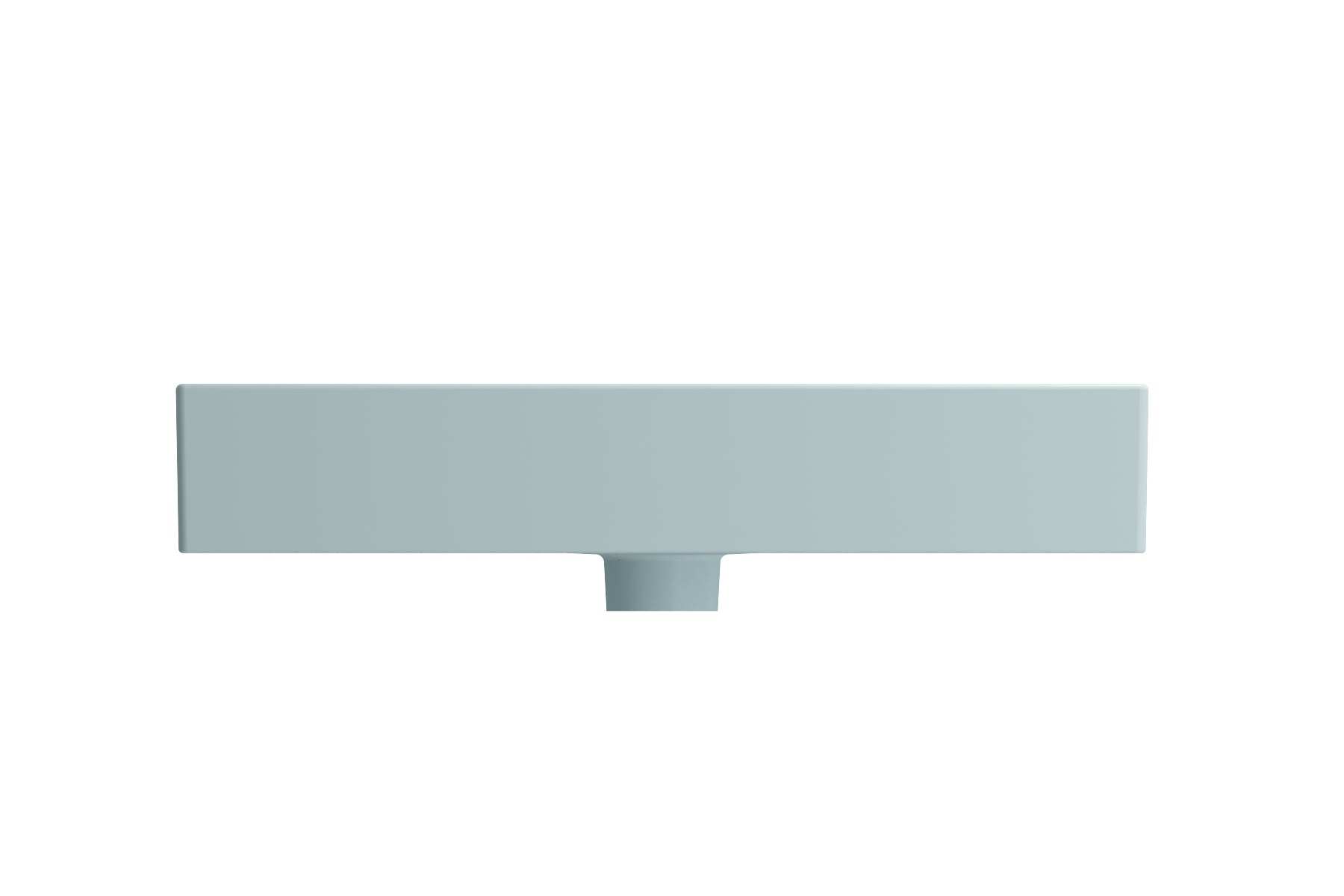 Alternate Image for BOCCHI Milano 24" Rectangle Wallmount Fireclay Bathroom Sink, Matte Ice Blue, 3 Faucet Hole, 1376-029-0127
