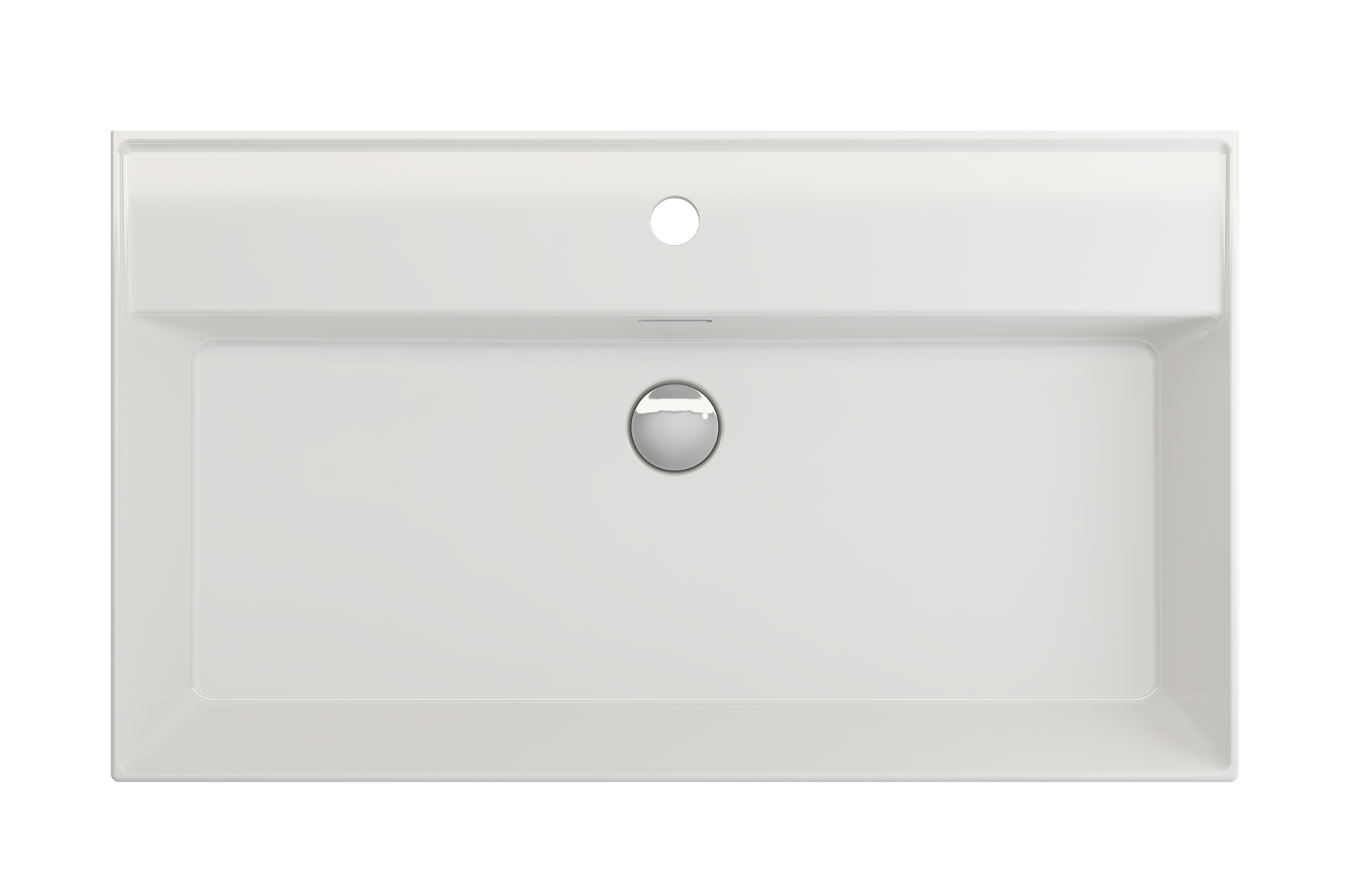 Alternate Image for BOCCHI Milano 32" Rectangle Wallmount Fireclay Bathroom Sink, White, Single Faucet Hole, 1377-001-0126