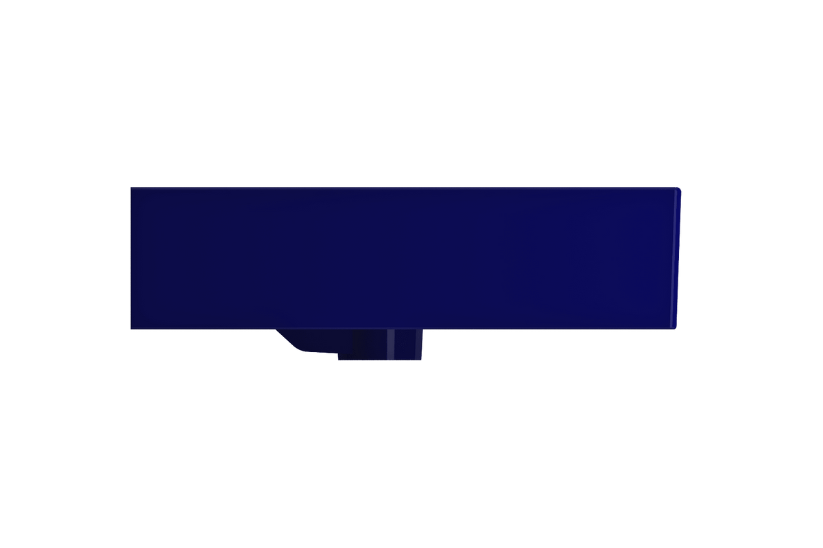 Alternate Image for BOCCHI Milano 32" Rectangle Wallmount Fireclay Bathroom Sink, Sapphire Blue, Single Faucet Hole, 1377-010-0126