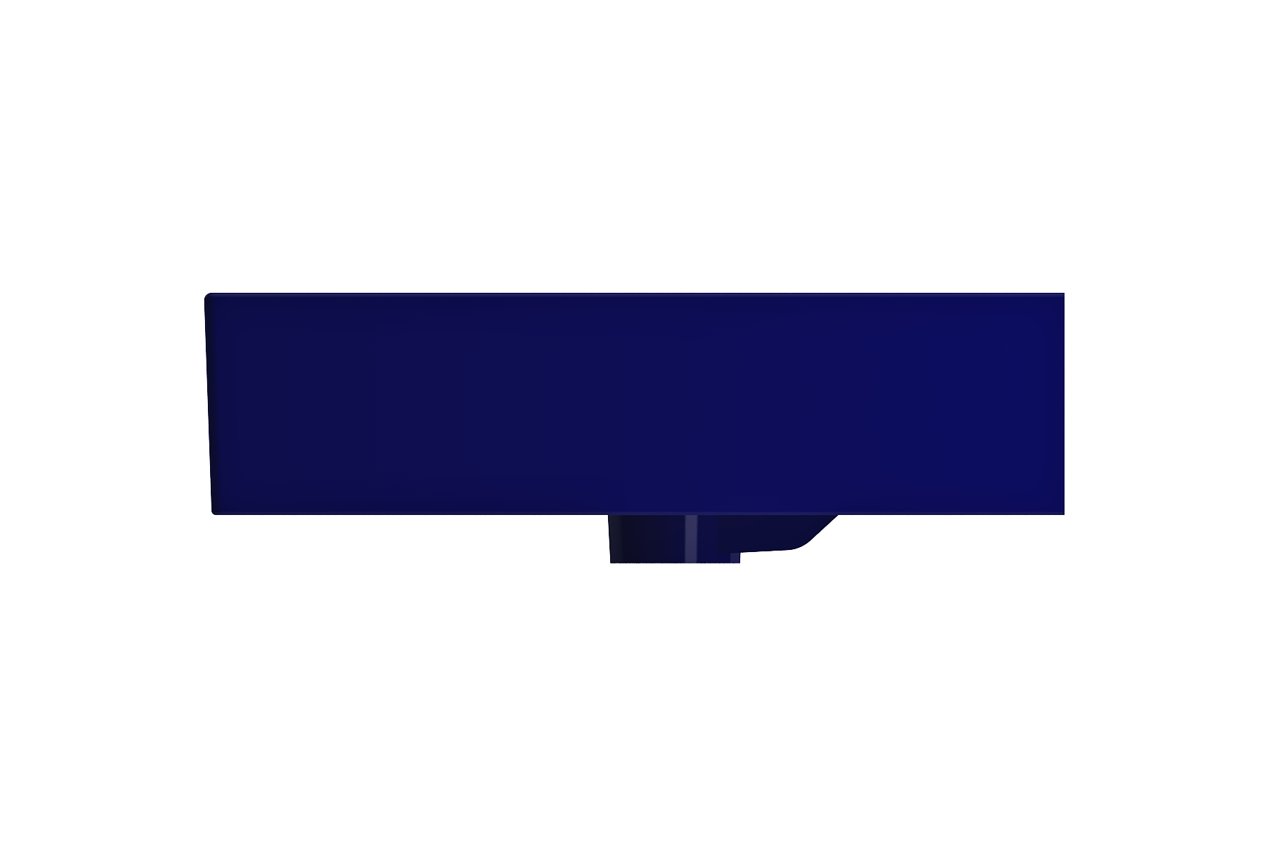 Alternate Image for BOCCHI Milano 32" Rectangle Wallmount Fireclay Bathroom Sink, Sapphire Blue, Single Faucet Hole, 1377-010-0126