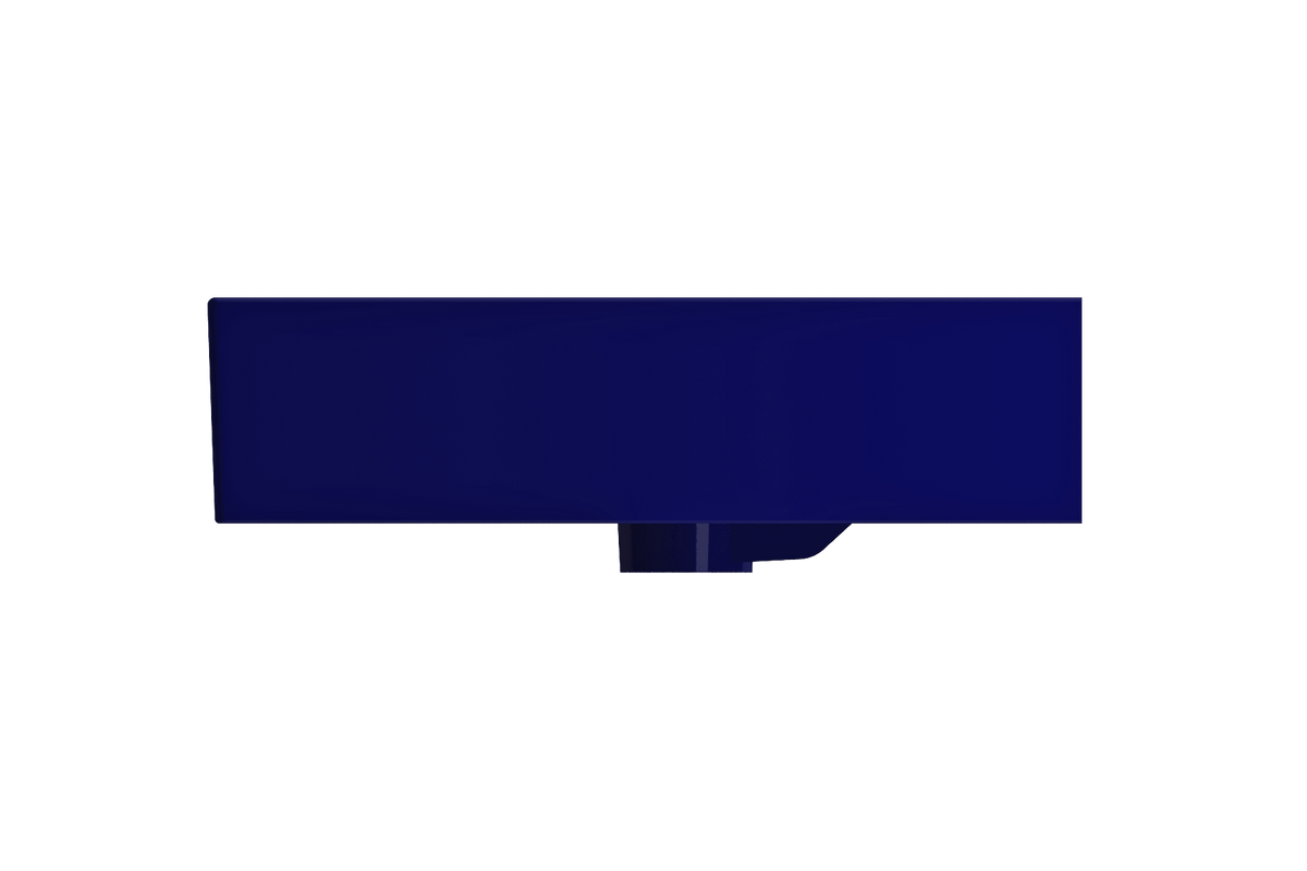 Alternate Image for BOCCHI Milano 32" Rectangle Wallmount Fireclay Bathroom Sink, Sapphire Blue, Single Faucet Hole, 1377-010-0126