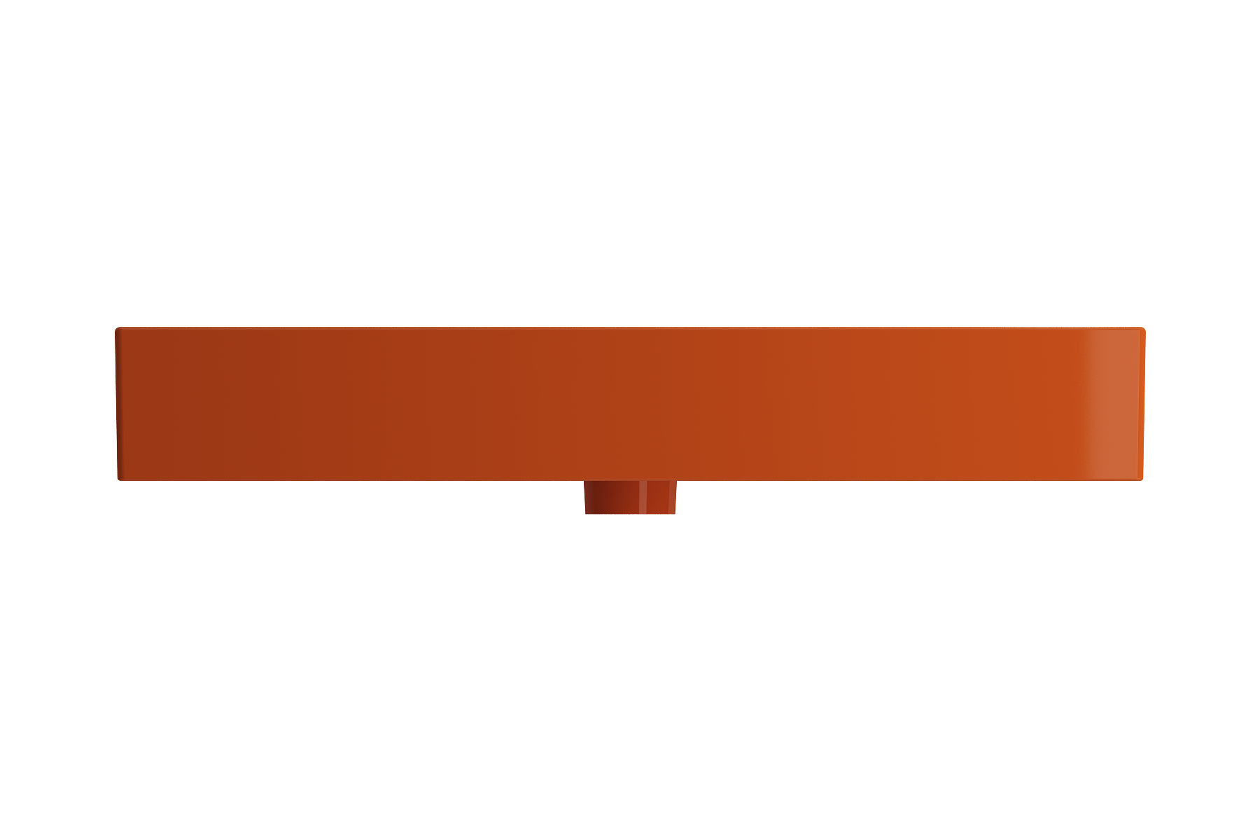 Alternate Image for BOCCHI Milano 32" Rectangle Wallmount Fireclay Bathroom Sink, Orange, 3 Faucet Hole, 1377-012-0127