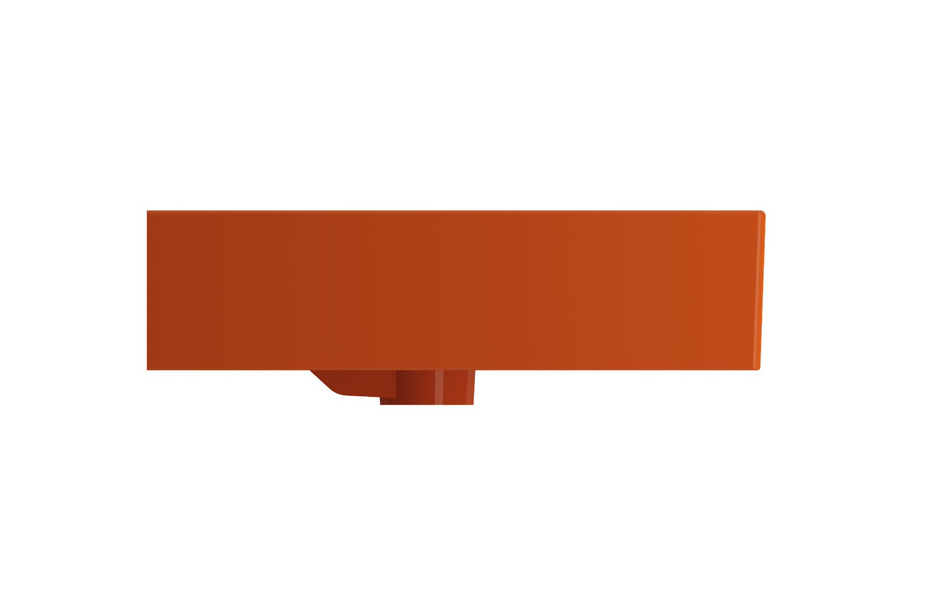 Alternate Image for BOCCHI Milano 32" Rectangle Wallmount Fireclay Bathroom Sink, Orange, 3 Faucet Hole, 1377-012-0127