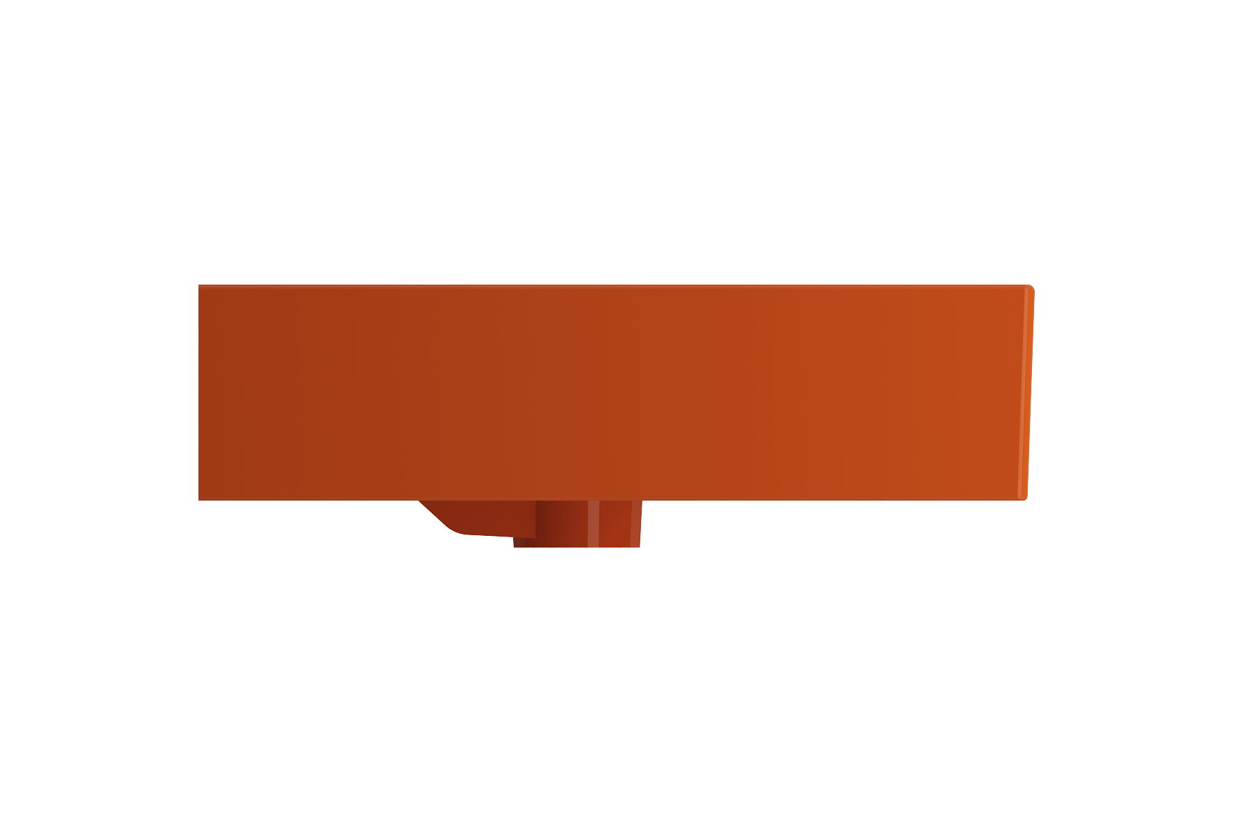 Alternate Image for BOCCHI Milano 32" Rectangle Wallmount Fireclay Bathroom Sink, Orange, 3 Faucet Hole, 1377-012-0127