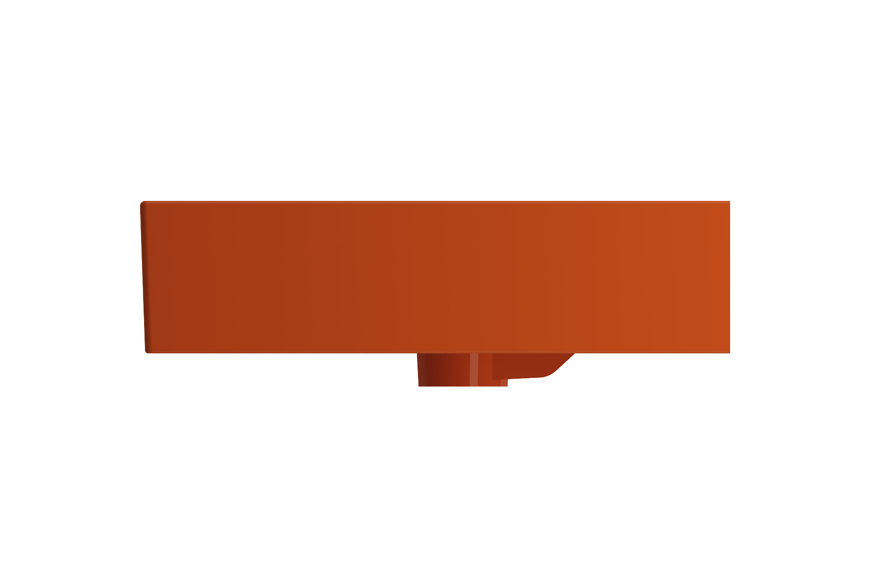 Alternate Image for BOCCHI Milano 32" Rectangle Wallmount Fireclay Bathroom Sink, Orange, 3 Faucet Hole, 1377-012-0127