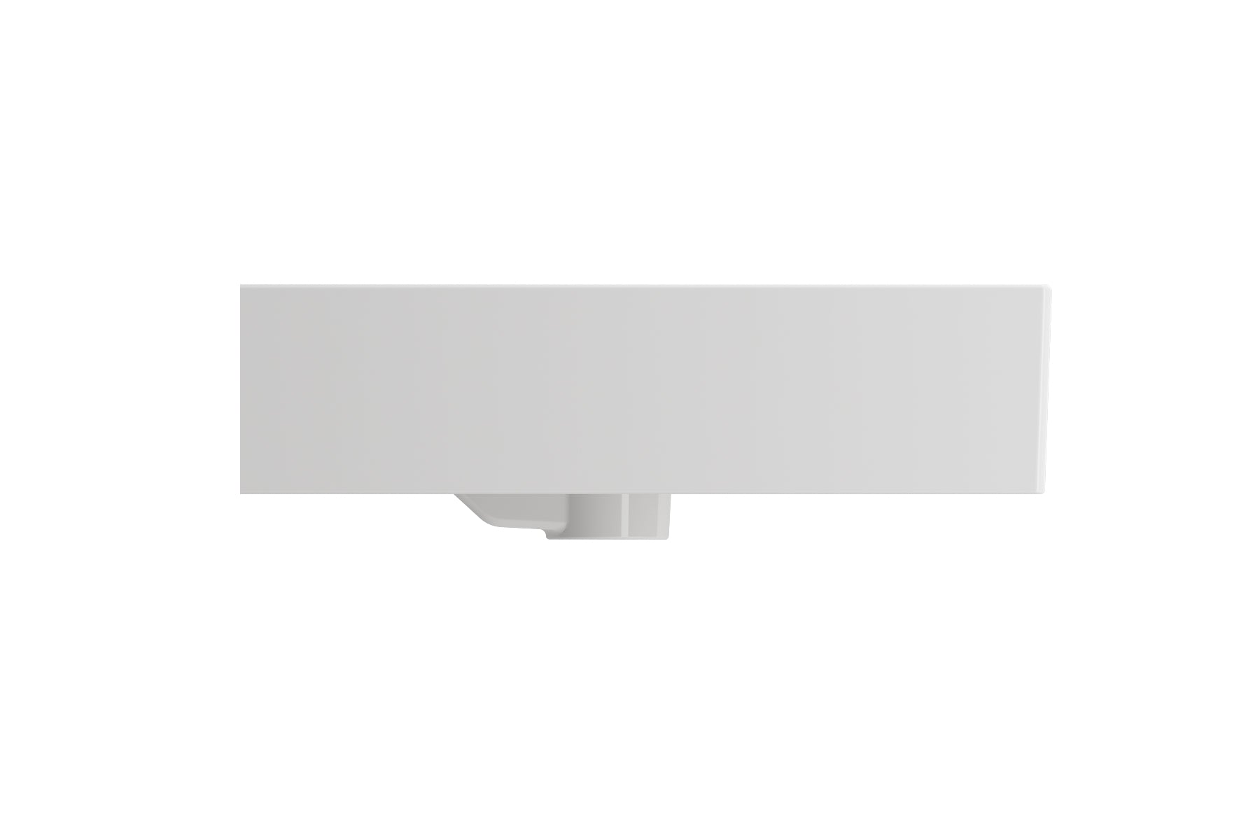 Alternate Image for BOCCHI Milano 40" Rectangle Wallmount Fireclay Bathroom Sink, White, 3 Faucet Hole, 1378-001-0127