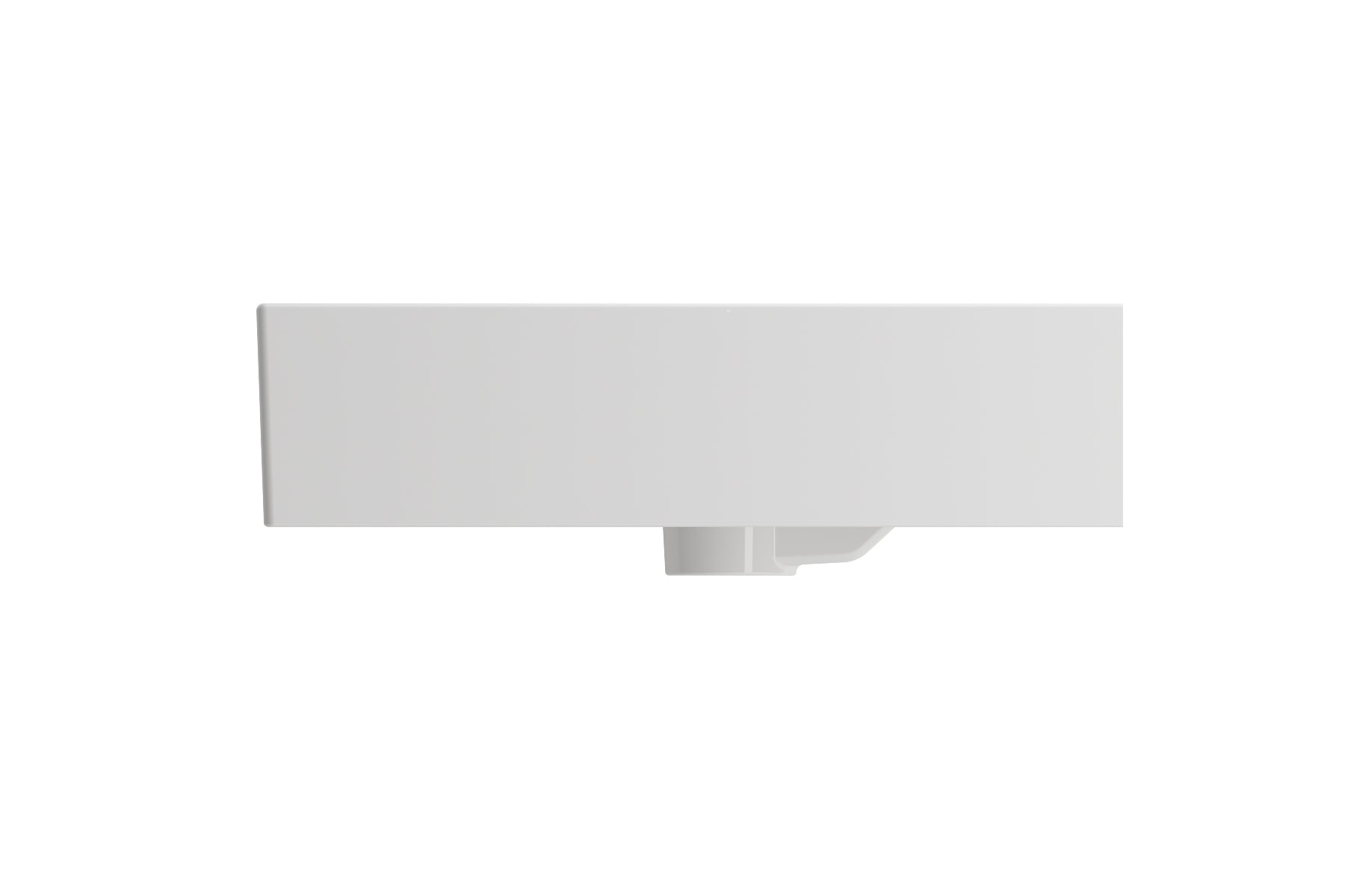Alternate Image for BOCCHI Milano 40" Rectangle Wallmount Fireclay Bathroom Sink, White, 3 Faucet Hole, 1378-001-0127