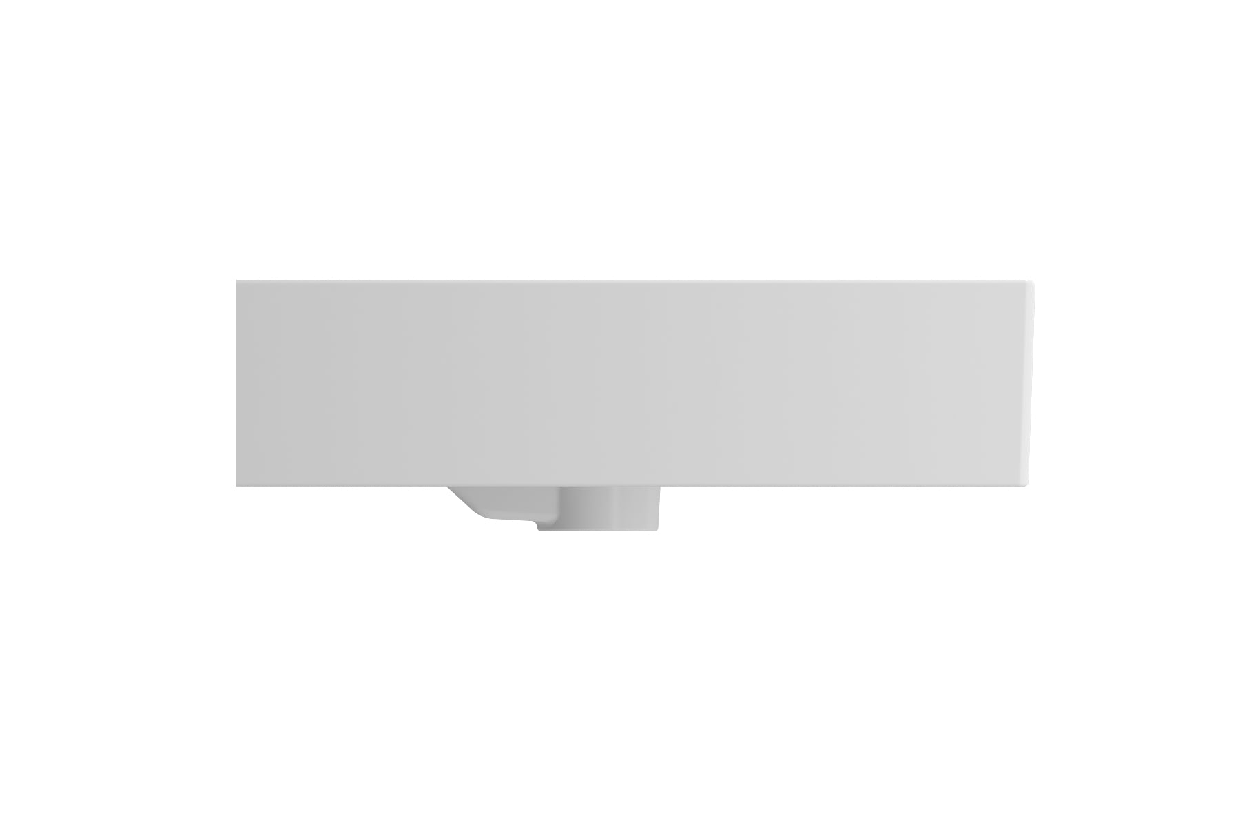 Alternate Image for BOCCHI Milano 40" Rectangle Wallmount Fireclay Bathroom Sink, Matte White, 3 Faucet Hole, 1378-002-0127