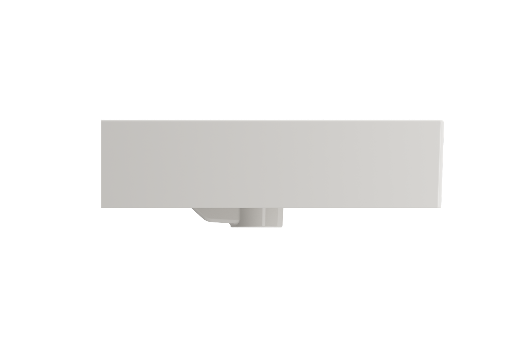 Alternate Image for BOCCHI Milano 40" Rectangle Wallmount Fireclay Bathroom Sink, Biscuit, Single Faucet Hole, 1378-014-0126