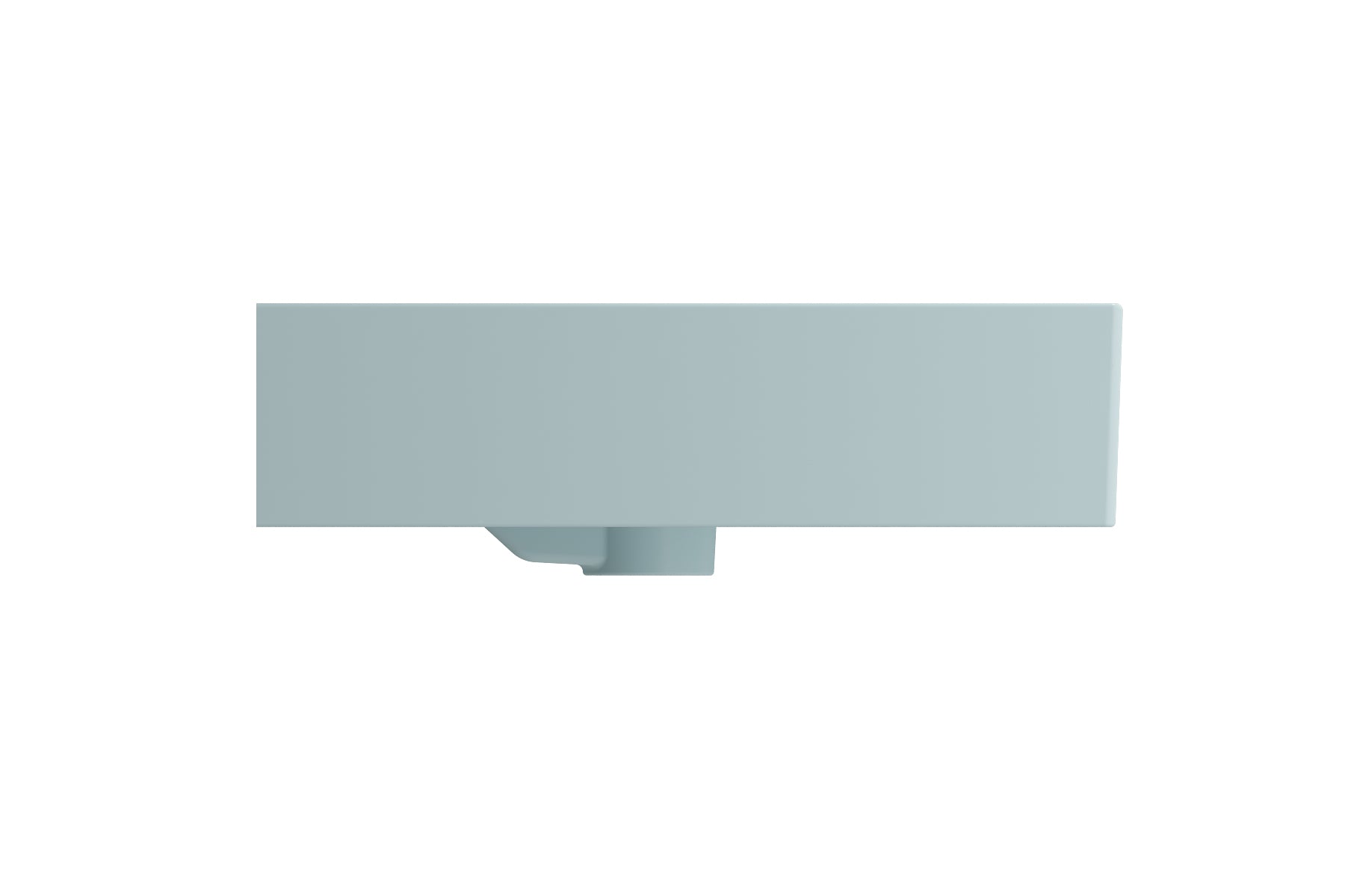 Alternate Image for BOCCHI Milano 40" Rectangle Wallmount Fireclay Bathroom Sink, Matte Ice Blue, 3 Faucet Hole, 1378-029-0127