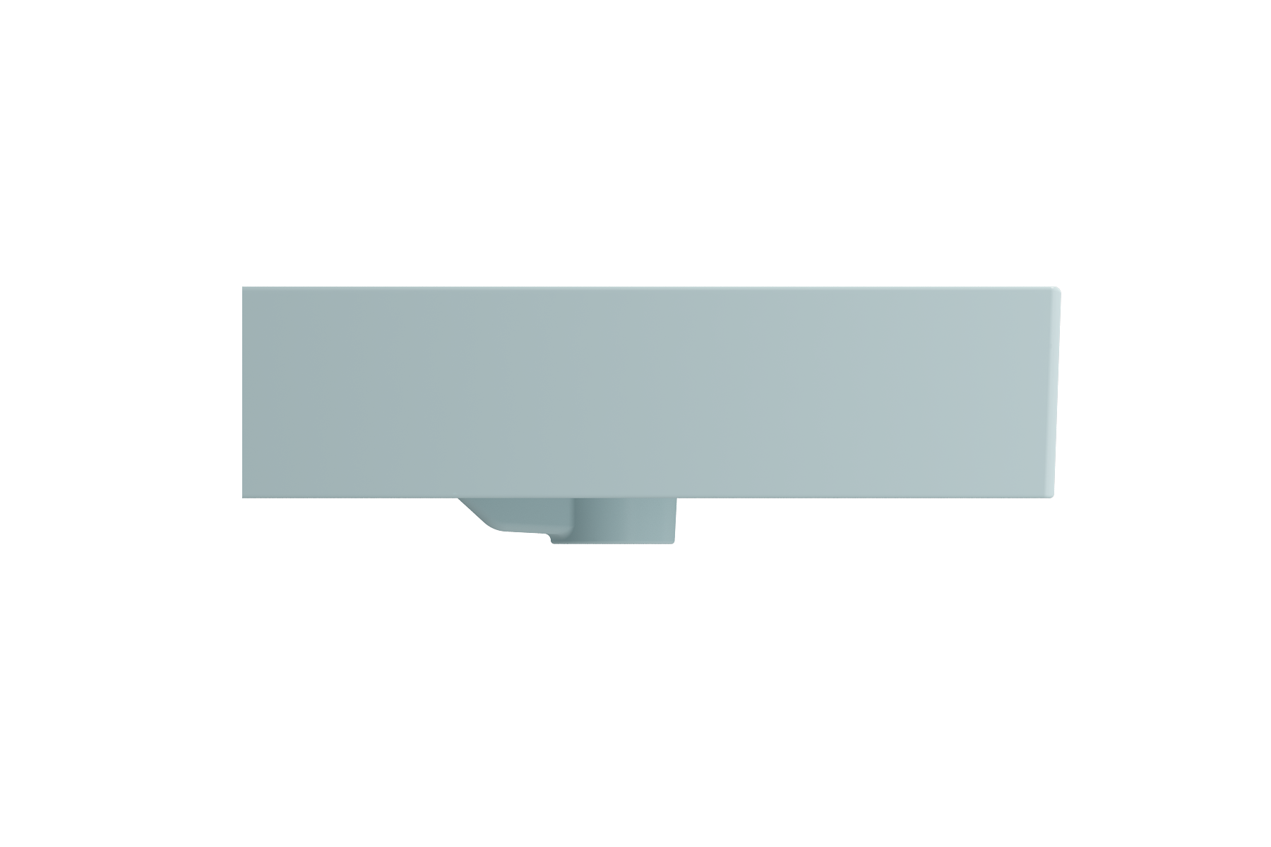 Alternate Image for BOCCHI Milano 40" Rectangle Wallmount Fireclay Bathroom Sink, Matte Ice Blue, 3 Faucet Hole, 1378-029-0127