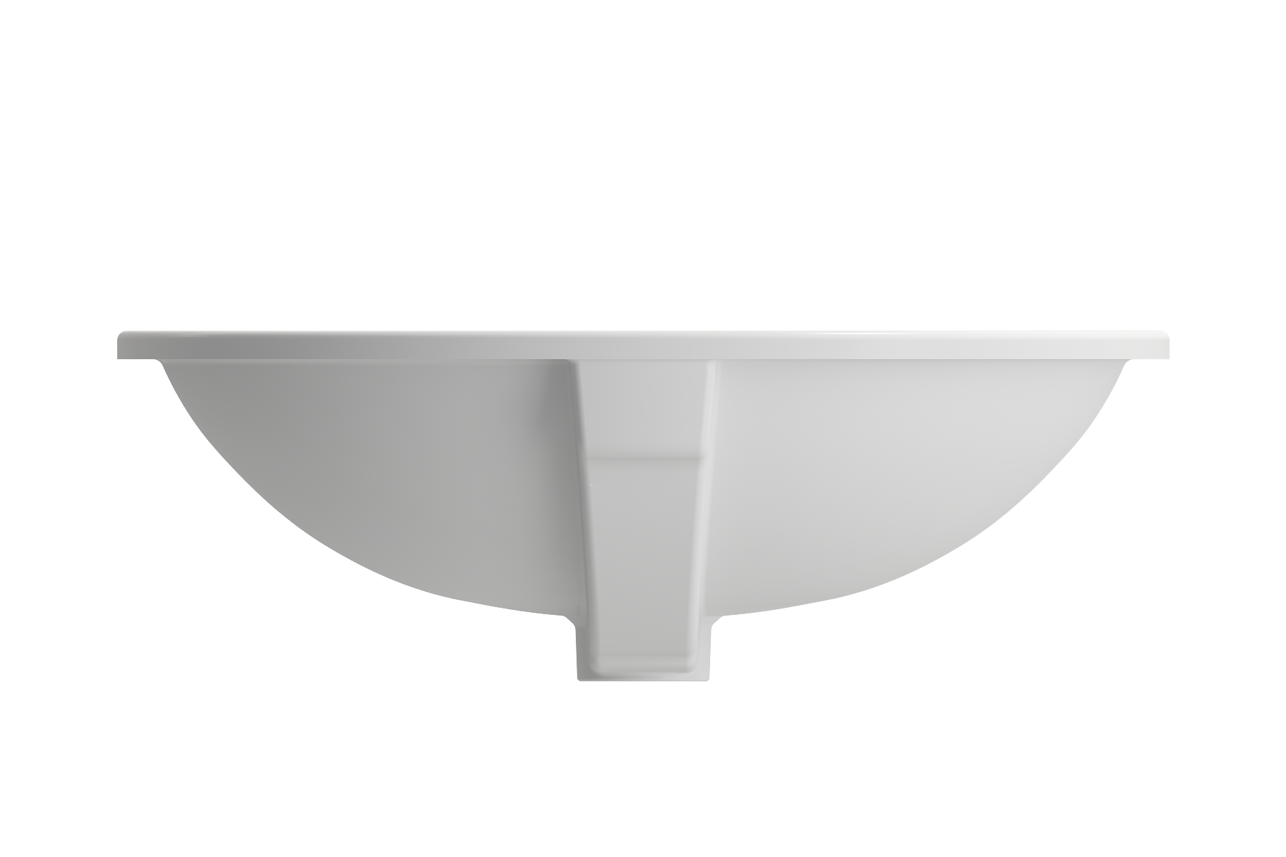 Alternate Image for BOCCHI Parma 22" Oval Undermount Fireclay Bathroom Sink, Matte White, 1384-002-0125