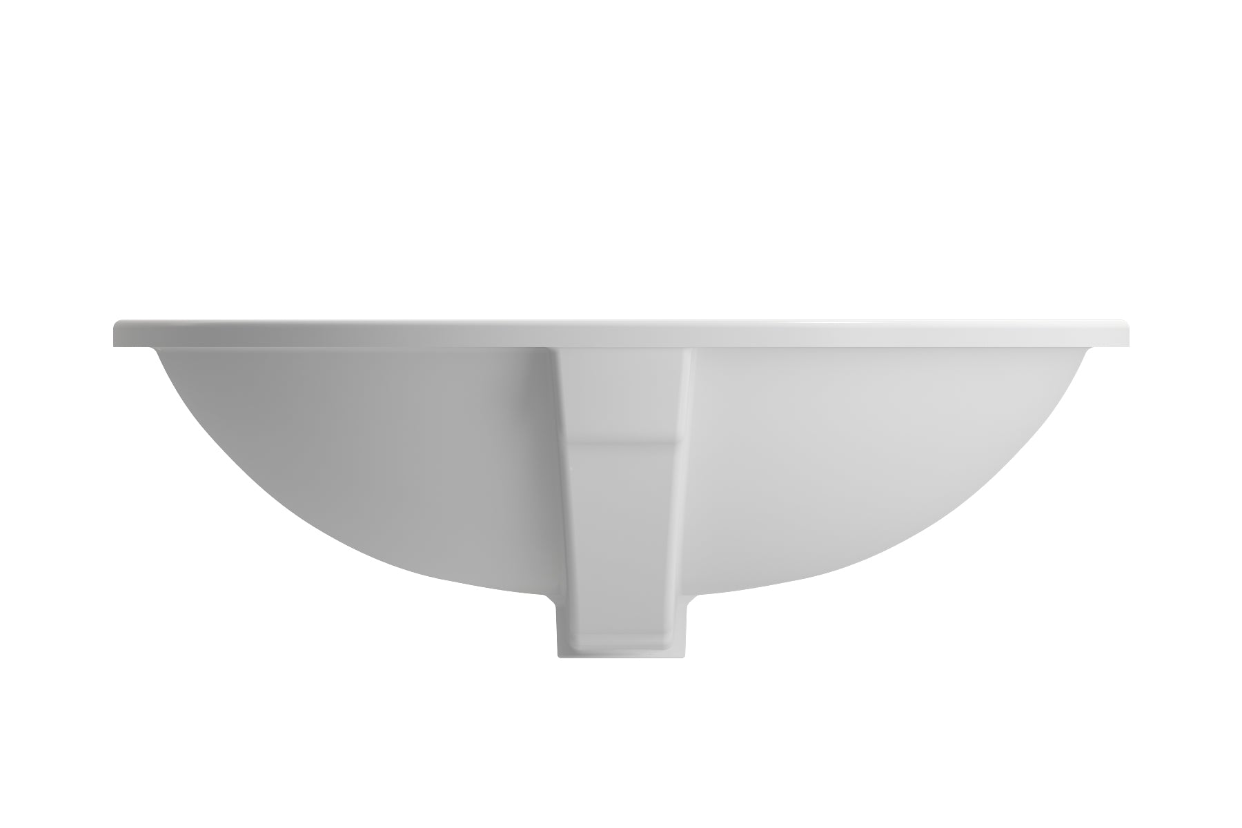 Alternate Image for BOCCHI Parma 22" Oval Undermount Fireclay Bathroom Sink, Matte White, 1384-002-0125