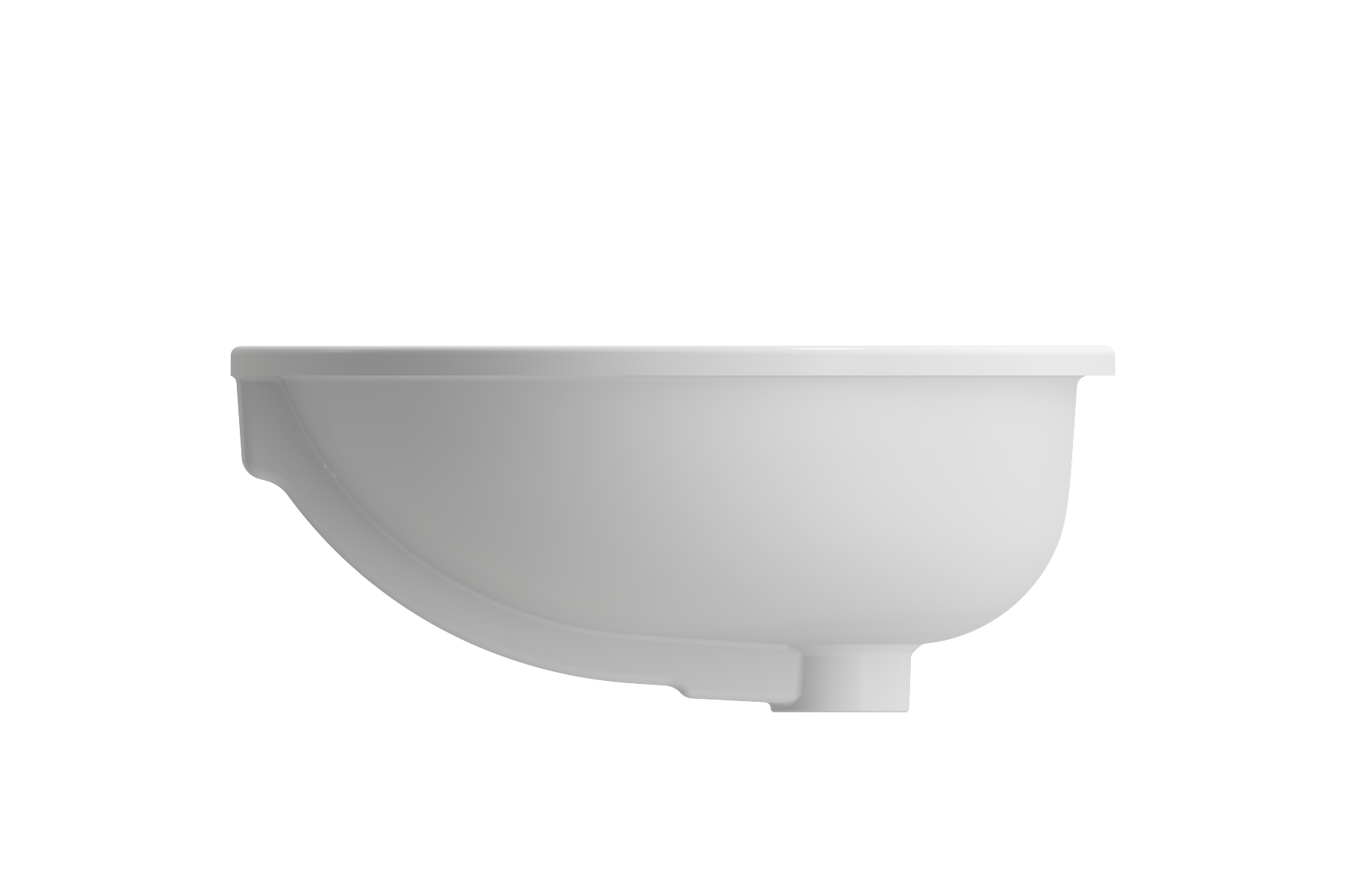 Alternate Image for BOCCHI Parma 22" Oval Undermount Fireclay Bathroom Sink, Matte White, 1384-002-0125