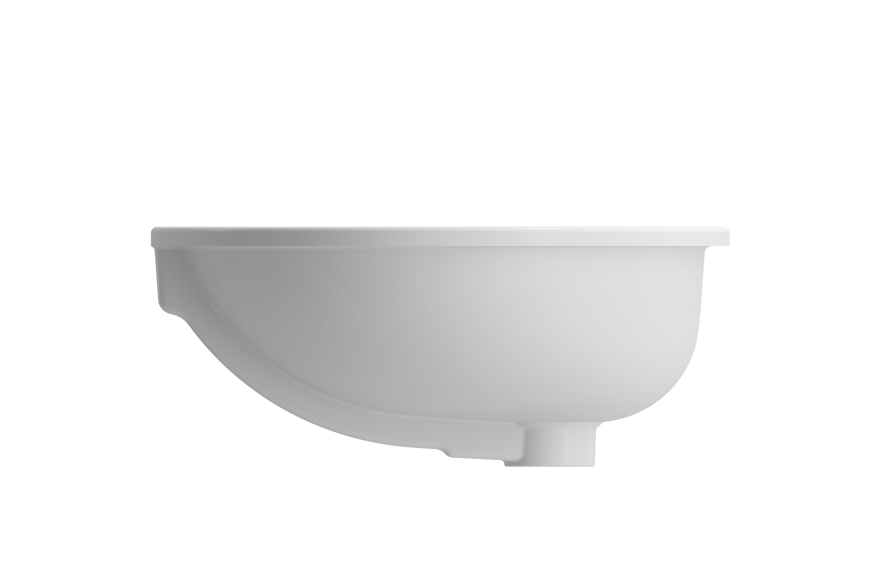 Alternate Image for BOCCHI Parma 22" Oval Undermount Fireclay Bathroom Sink, Matte White, 1384-002-0125