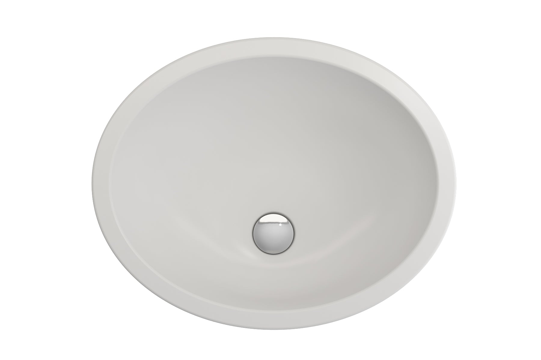 Alternate Image for BOCCHI Parma 22" Oval Undermount Fireclay Bathroom Sink, Matte White, 1384-002-0125