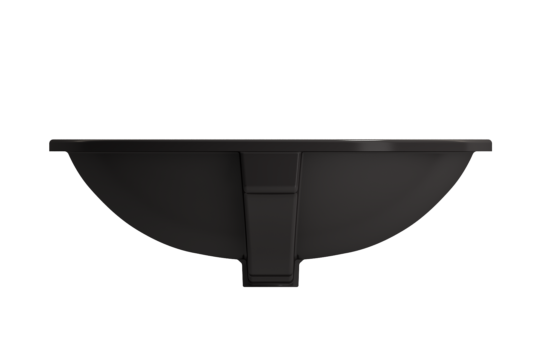 Alternate Image for BOCCHI Parma 22" Oval Undermount Fireclay Bathroom Sink, Matte Black, 1384-004-0125