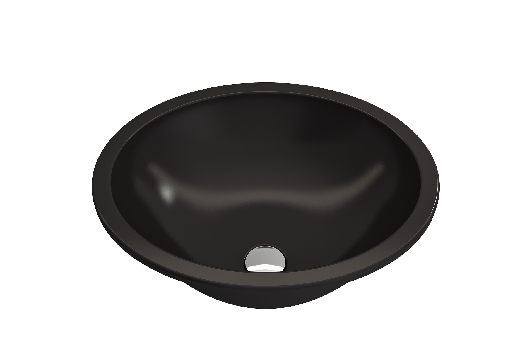 Alternate Image for BOCCHI Parma 22" Oval Undermount Fireclay Bathroom Sink, Matte Black, 1384-004-0125