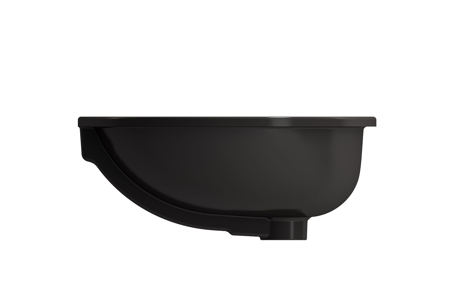 Alternate Image for BOCCHI Parma 22" Oval Undermount Fireclay Bathroom Sink, Matte Black, 1384-004-0125