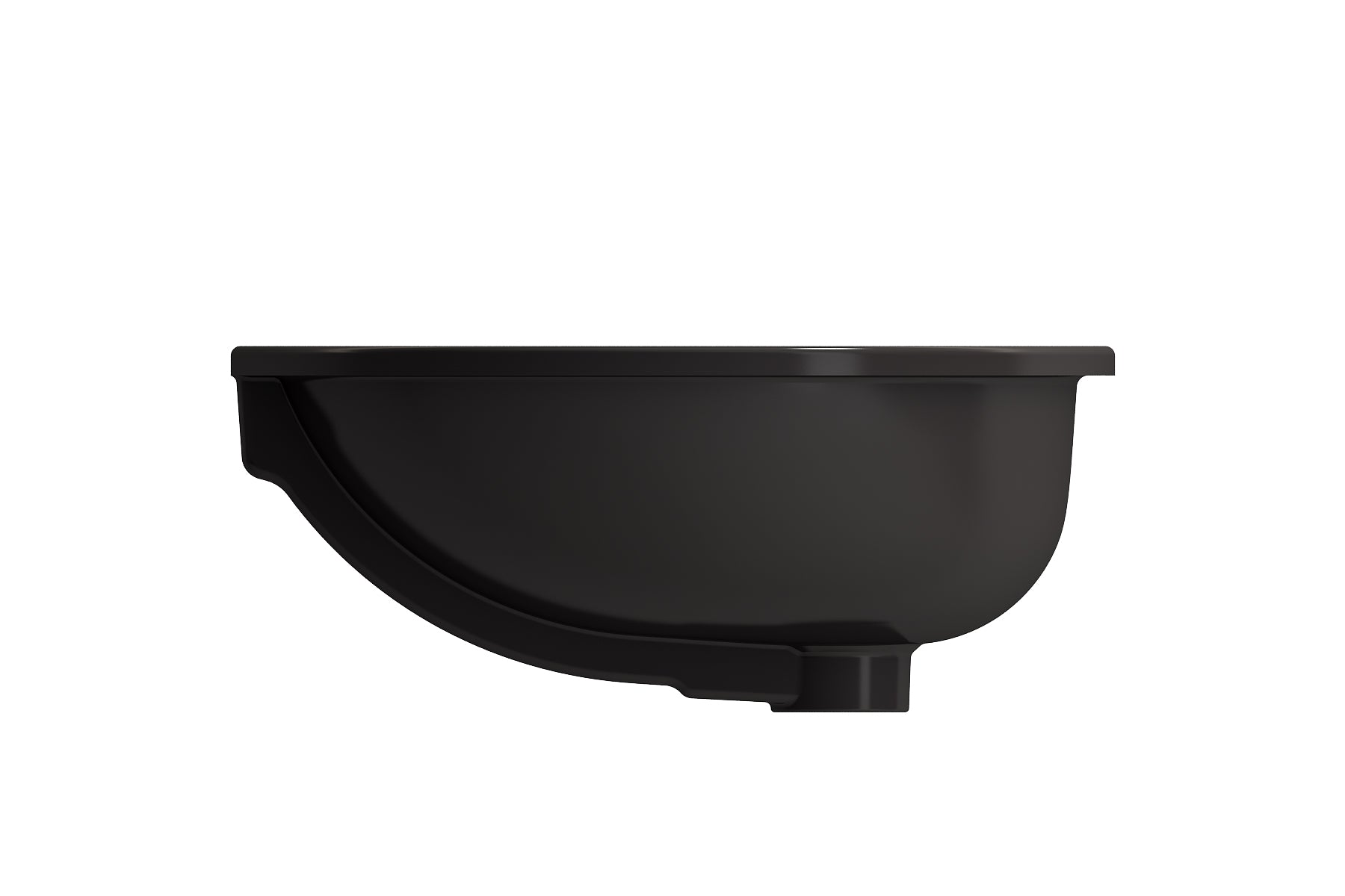 Alternate Image for BOCCHI Parma 22" Oval Undermount Fireclay Bathroom Sink, Matte Black, 1384-004-0125