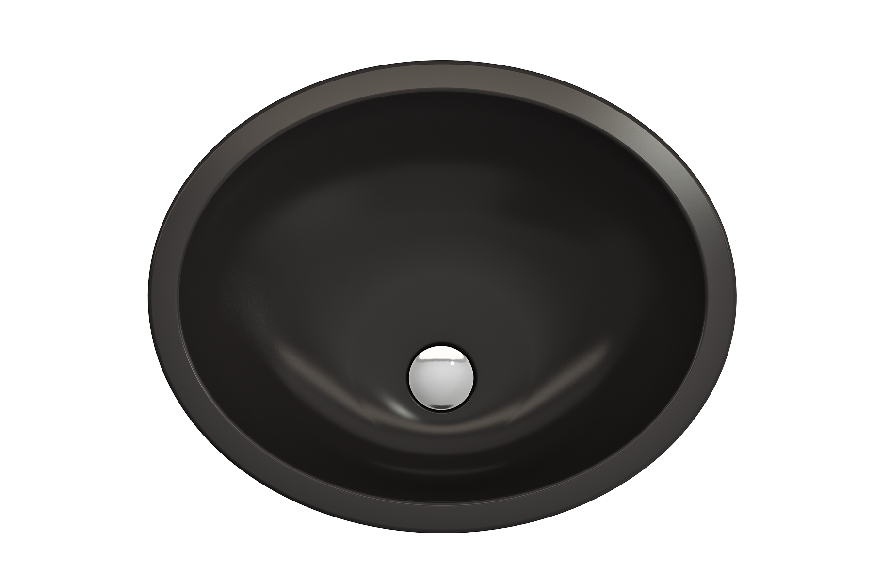 Alternate Image for BOCCHI Parma 22" Oval Undermount Fireclay Bathroom Sink, Matte Black, 1384-004-0125