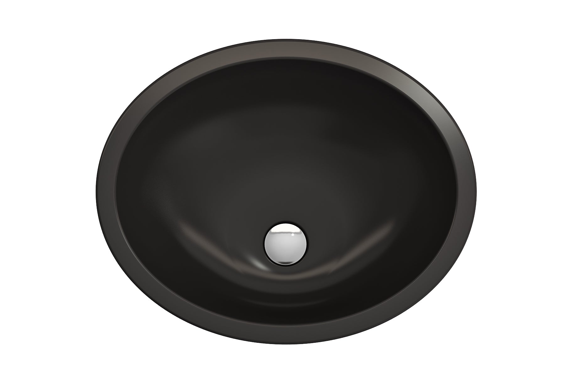 Alternate Image for BOCCHI Parma 22" Oval Undermount Fireclay Bathroom Sink, Matte Black, 1384-004-0125