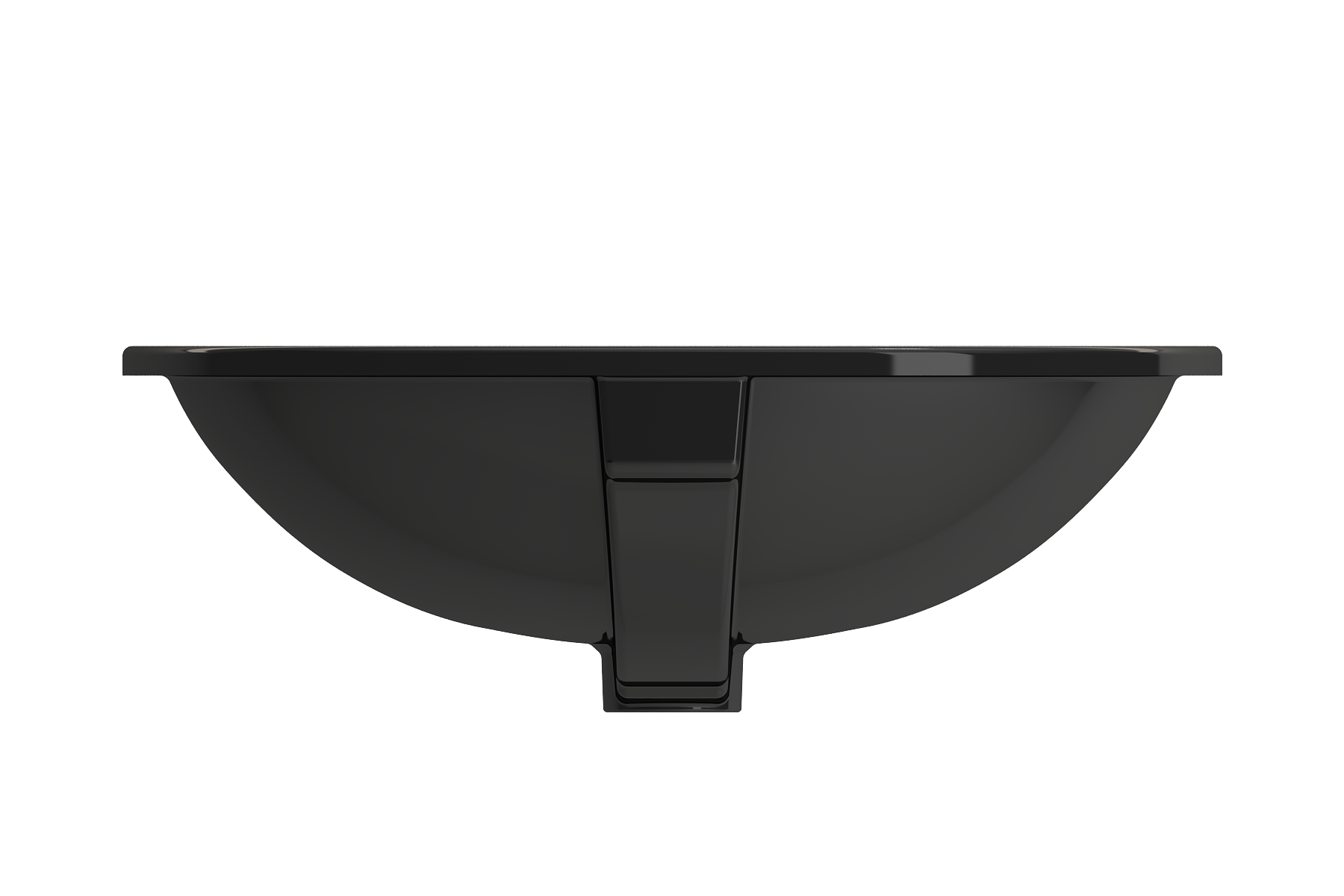 Alternate Image for BOCCHI Parma 22" Oval Undermount Fireclay Bathroom Sink, Black, 1384-005-0125
