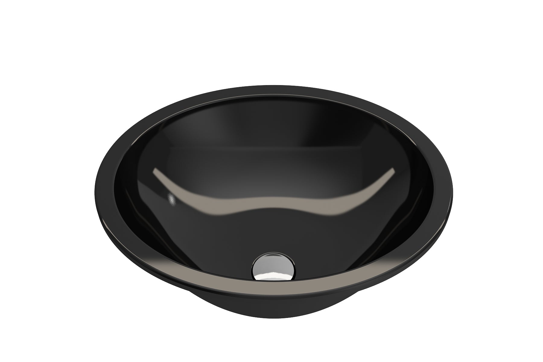 Alternate Image for BOCCHI Parma 22" Oval Undermount Fireclay Bathroom Sink, Black, 1384-005-0125