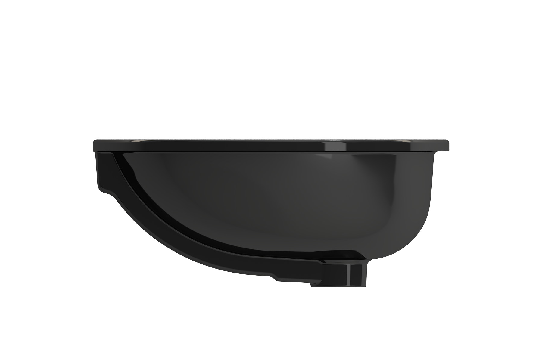 Alternate Image for BOCCHI Parma 22" Oval Undermount Fireclay Bathroom Sink, Black, 1384-005-0125