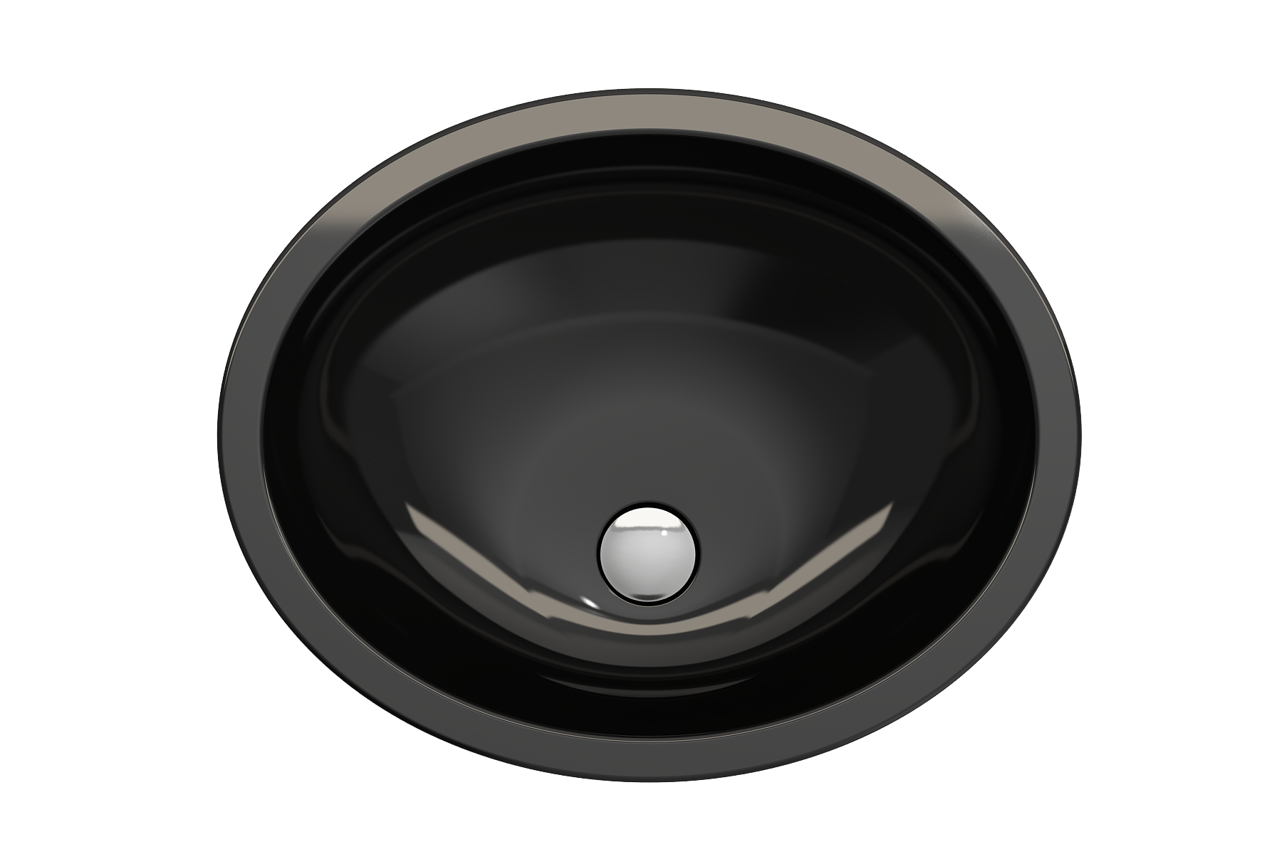 Alternate Image for BOCCHI Parma 22" Oval Undermount Fireclay Bathroom Sink, Black, 1384-005-0125
