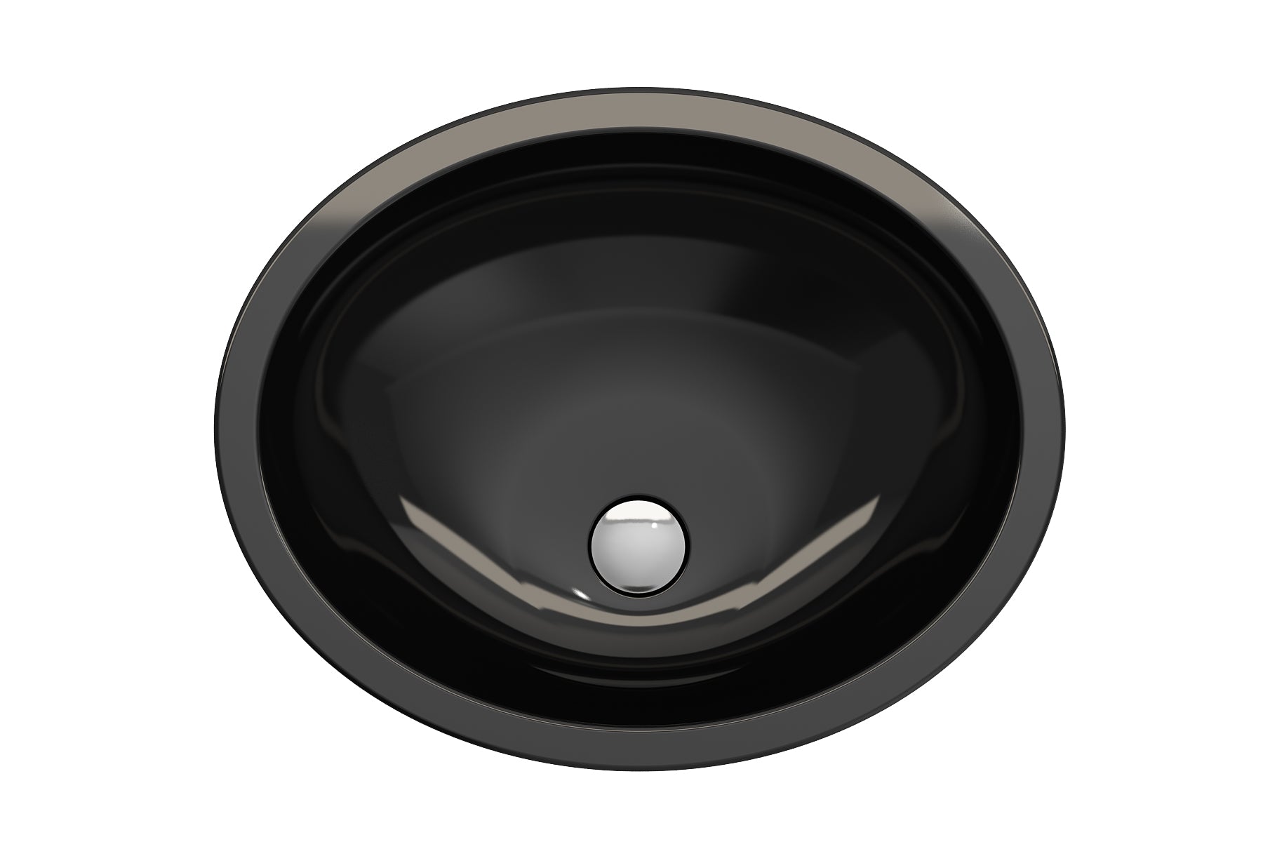 Alternate Image for BOCCHI Parma 22" Oval Undermount Fireclay Bathroom Sink, Black, 1384-005-0125