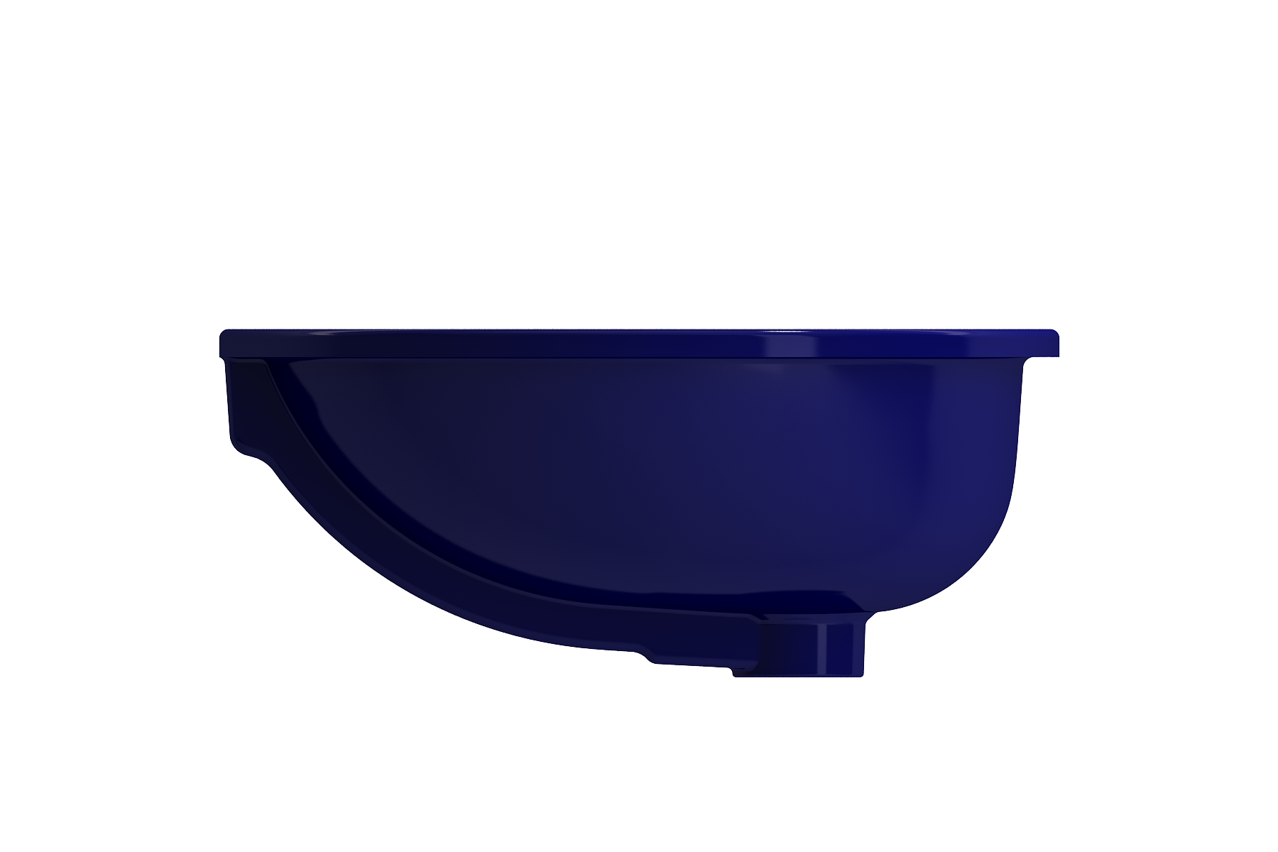 Alternate Image for BOCCHI Parma 22" Oval Undermount Fireclay Bathroom Sink, Sapphire Blue, 1384-010-0125