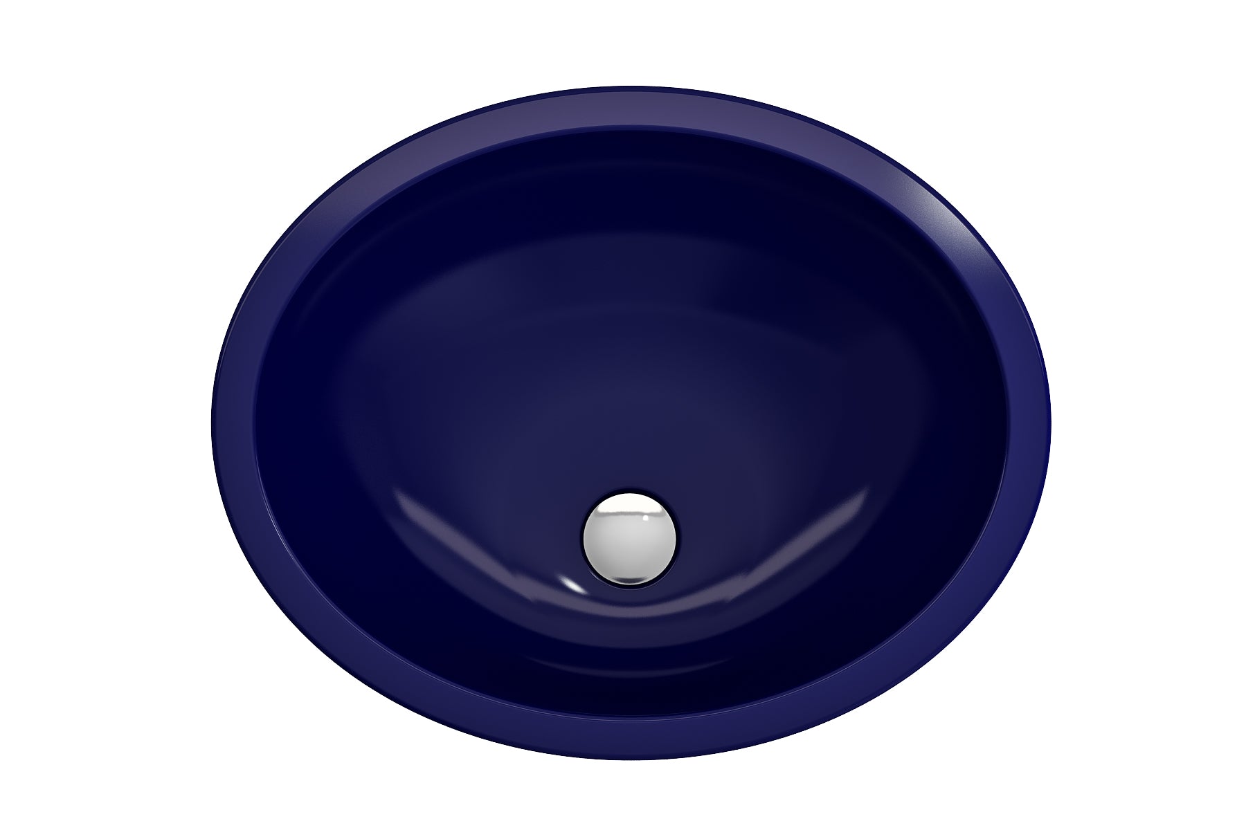 Alternate Image for BOCCHI Parma 22" Oval Undermount Fireclay Bathroom Sink, Sapphire Blue, 1384-010-0125