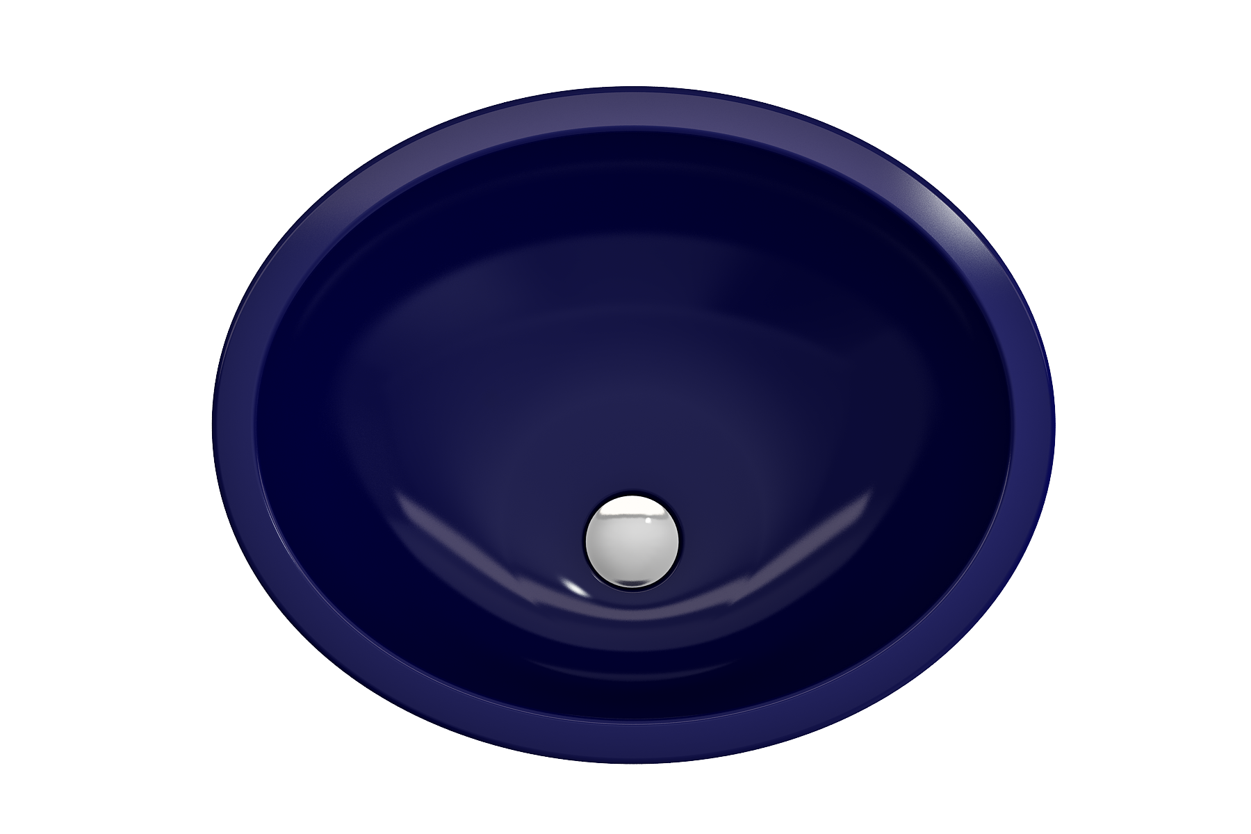 Alternate Image for BOCCHI Parma 22" Oval Undermount Fireclay Bathroom Sink, Sapphire Blue, 1384-010-0125