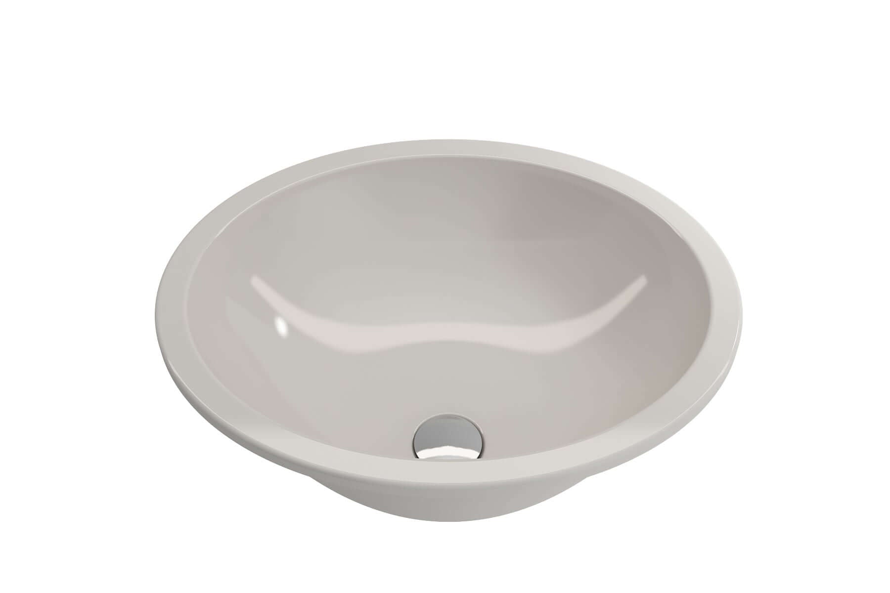 Alternate Image for BOCCHI Parma 22" Oval Undermount Fireclay Bathroom Sink, Biscuit, 1384-014-0125