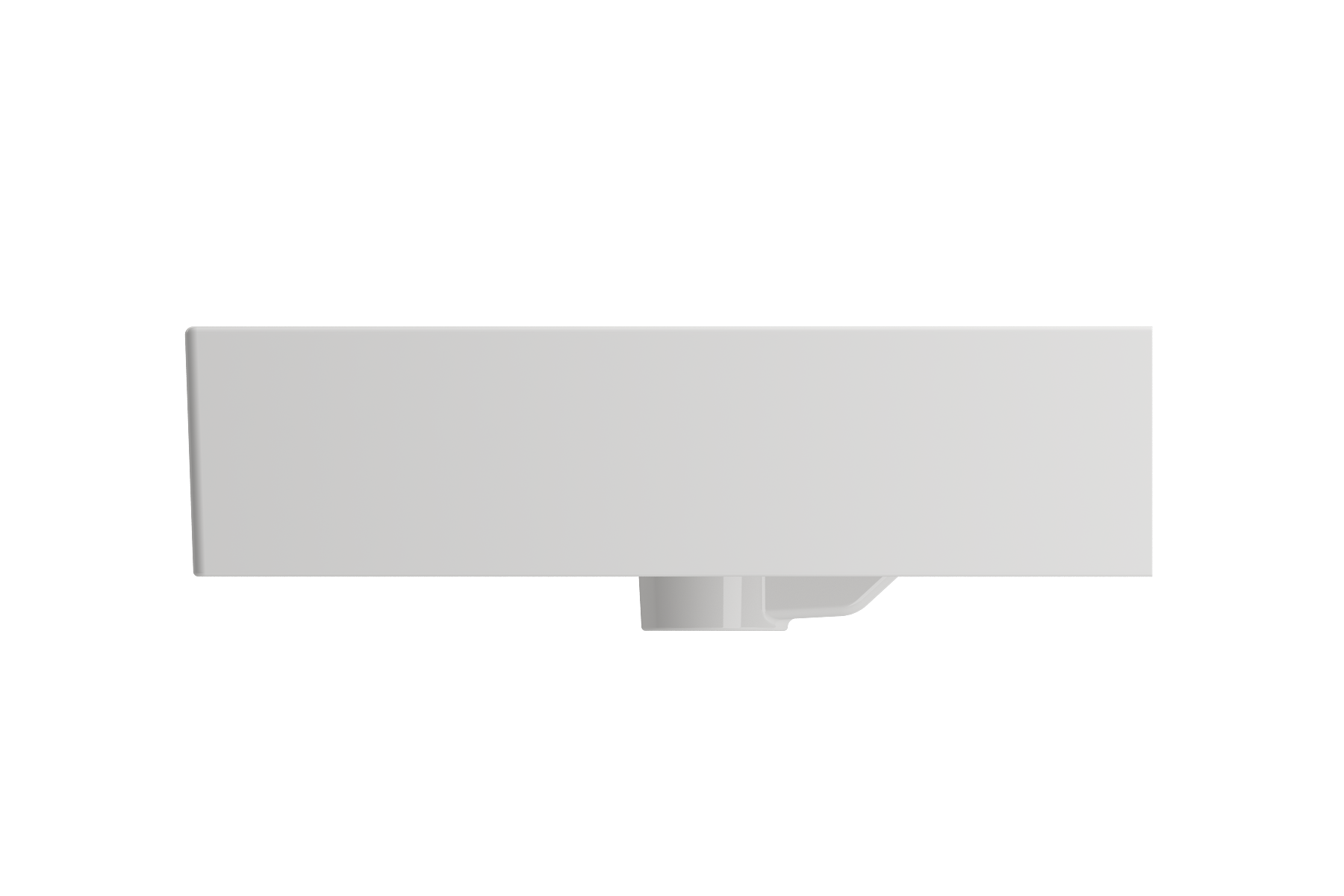 Alternate Image for BOCCHI Milano 48" Rectangle Wallmount Fireclay Bathroom Sink, Double Basin, White, Single Faucet Hole, 1393-001-0132