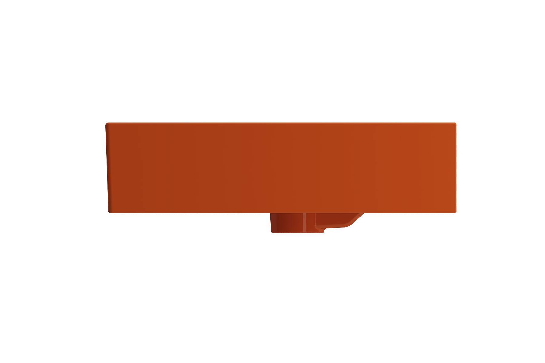 Alternate Image for BOCCHI Milano 48" Rectangle Wallmount Fireclay Bathroom Sink, Orange, 3 Faucet Hole, 1394-012-0127
