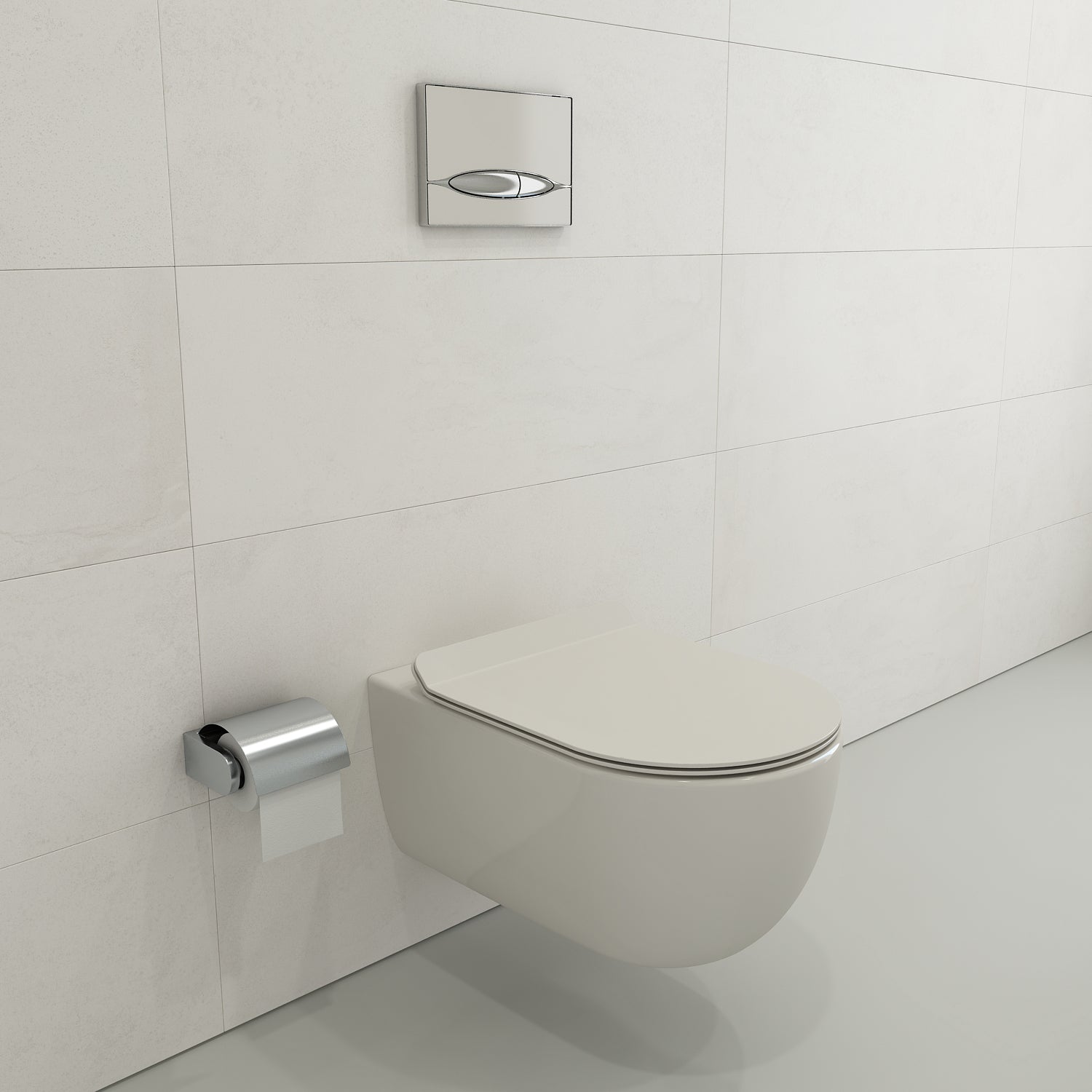 BOCCHI Vettore Wall-Hung Toilet Bowl in Biscuit, 1416-014-0129