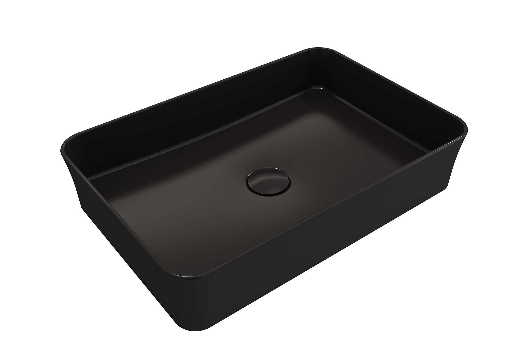 Alternate Image for BOCCHI Sottile 22" Rectangle Vessel Fireclay Bathroom Sink, Matte Black, 1476-004-0125