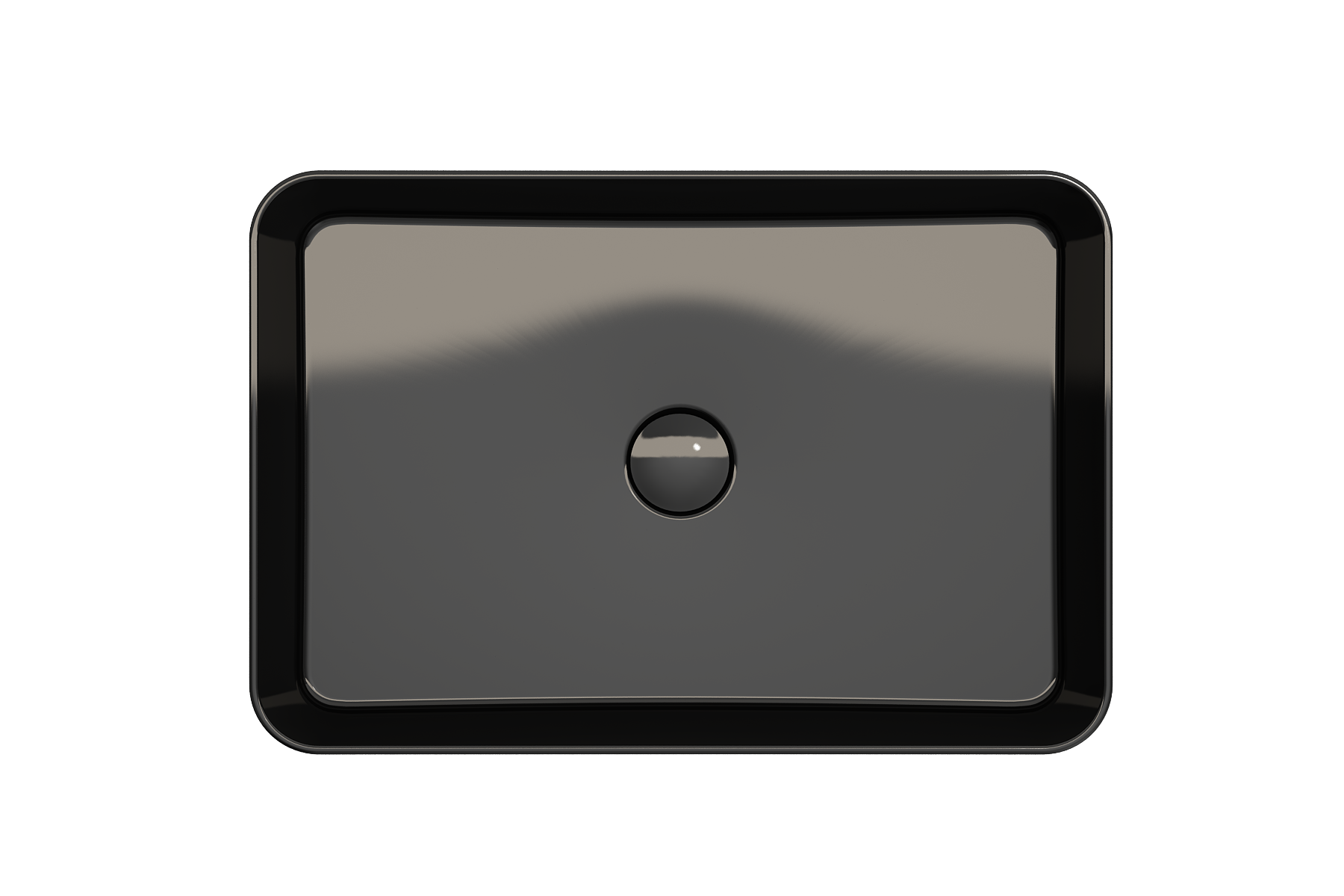 Alternate Image for BOCCHI Sottile 22" Rectangle Vessel Fireclay Bathroom Sink, Black, 1476-005-0125
