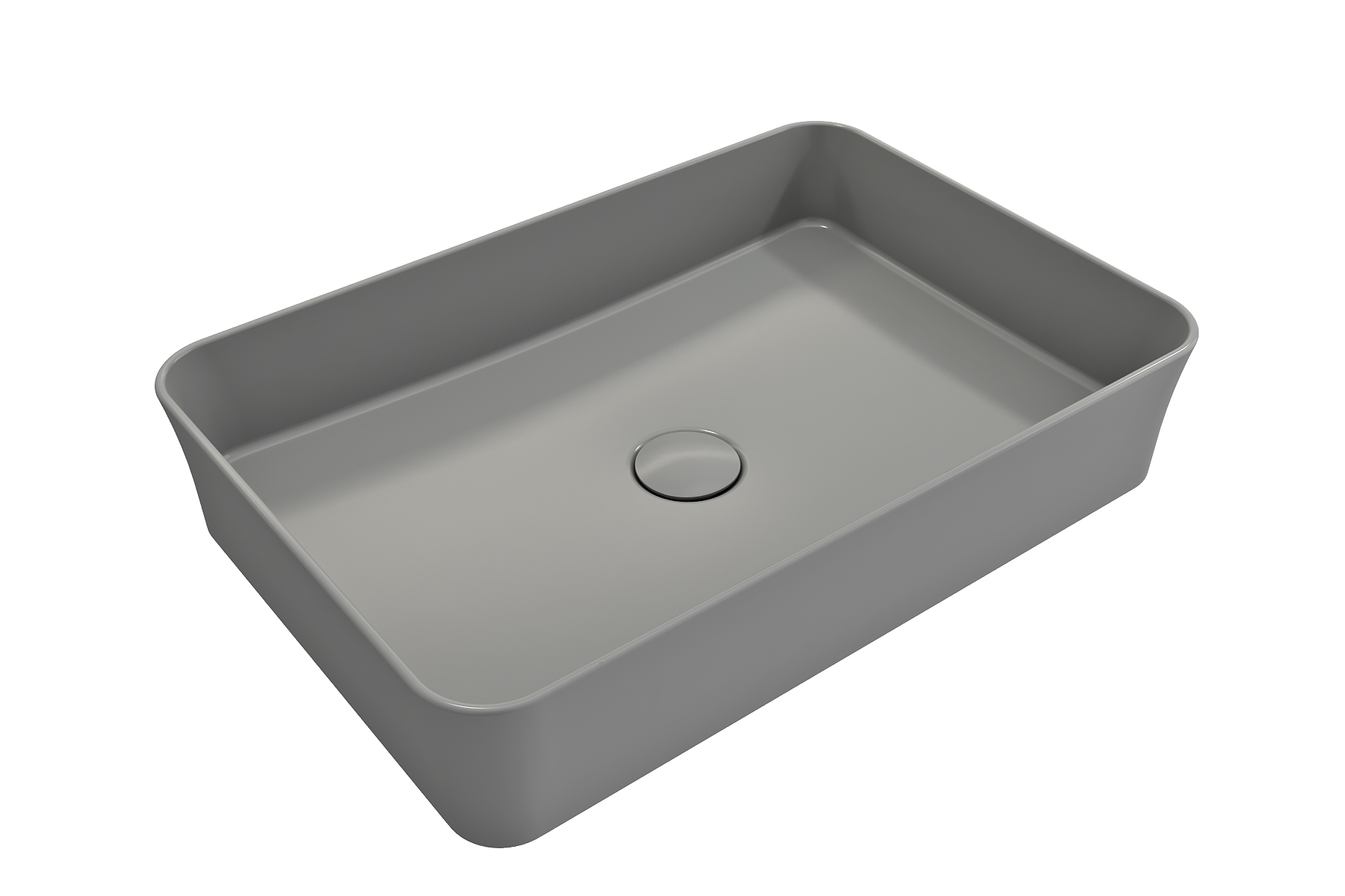Alternate Image for BOCCHI Sottile 22" Rectangle Vessel Fireclay Bathroom Sink, Matte Gray, 1476-006-0125