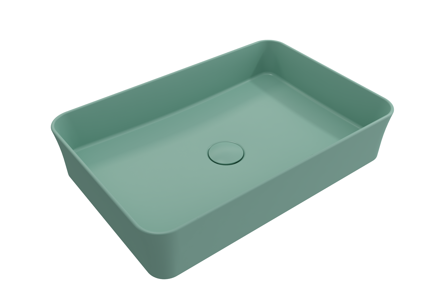 Alternate Image for BOCCHI Sottile 22" Rectangle Vessel Fireclay Bathroom Sink, Matte Mint Green, 1476-033-0125