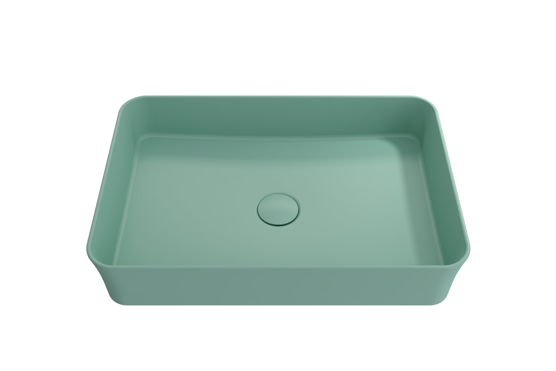 Alternate Image for BOCCHI Sottile 22" Rectangle Vessel Fireclay Bathroom Sink, Matte Mint Green, 1476-033-0125