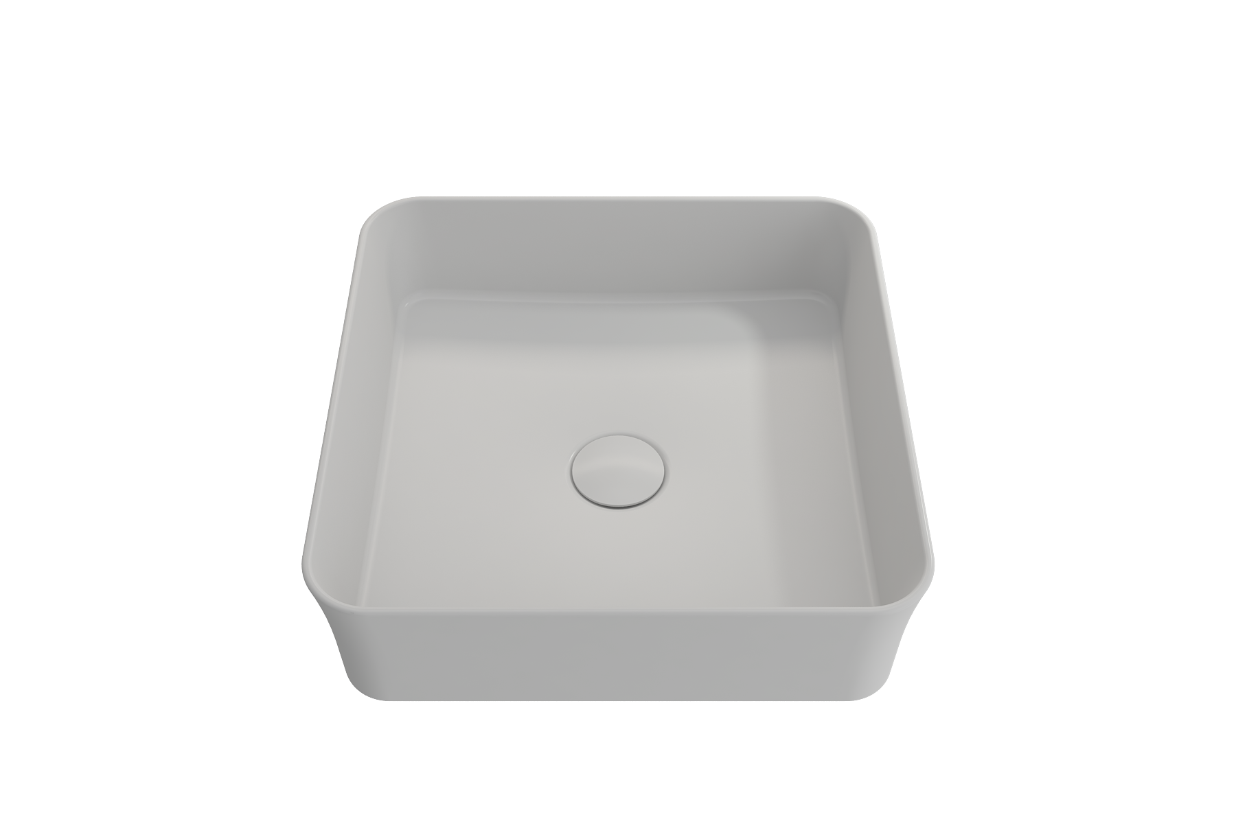BOCCHI Sottile 15" Square Vessel Fireclay Bathroom Sink, Matte White, 1477-002-0125