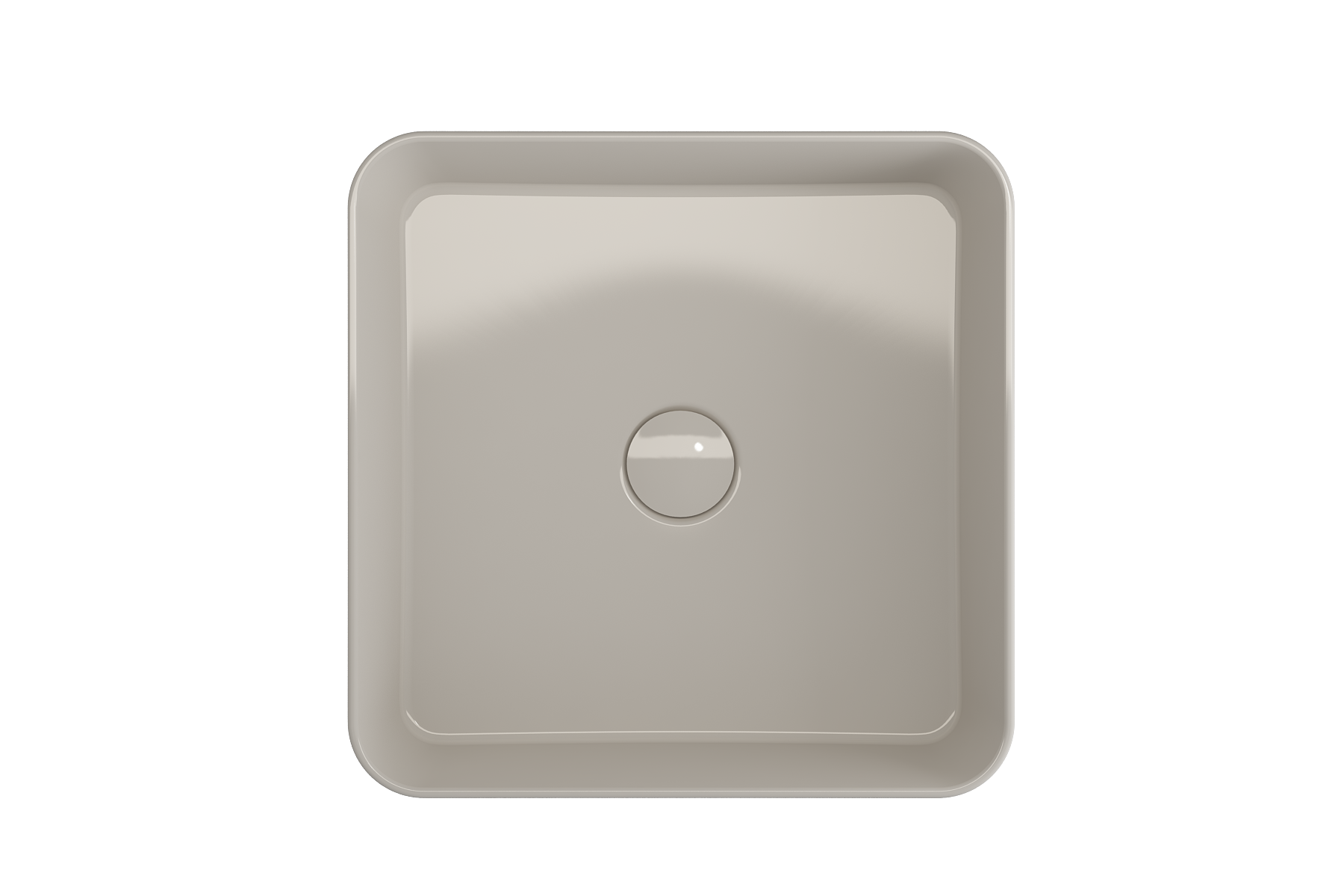 BOCCHI Sottile 15" Square Vessel Fireclay Bathroom Sink, Biscuit, 1477-014-0125