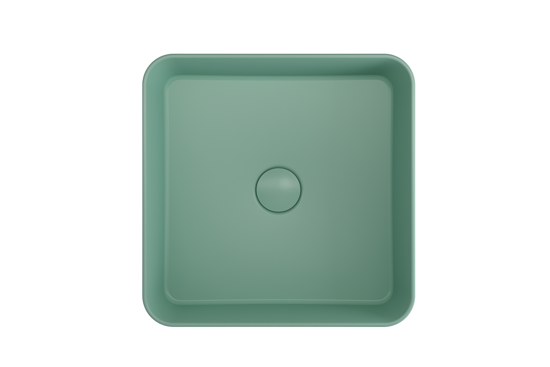 Alternate Image for BOCCHI Sottile 15" Square Vessel Fireclay Bathroom Sink, Matte Mint Green, 1477-033-0125