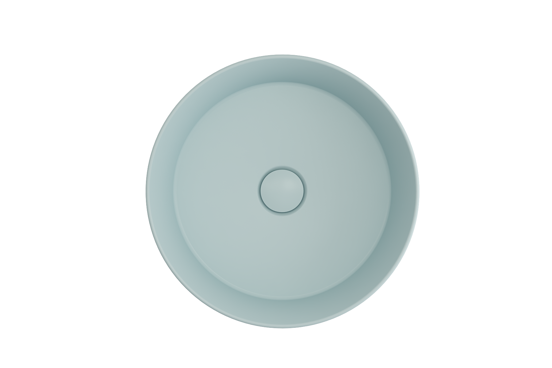 BOCCHI Sottile 15" Round Vessel Fireclay Bathroom Sink, Matte Ice Blue, 1478-029-0125