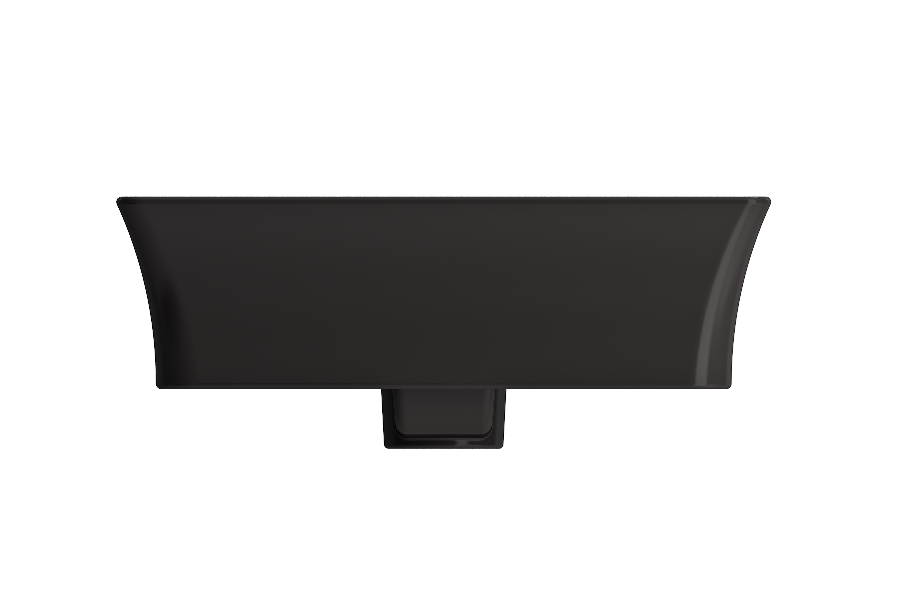 Alternate Image for BOCCHI Sottile 24" Rectangle Vessel Fireclay Bathroom Sink, Matte Black, Single Faucet Hole, 1479-004-0126